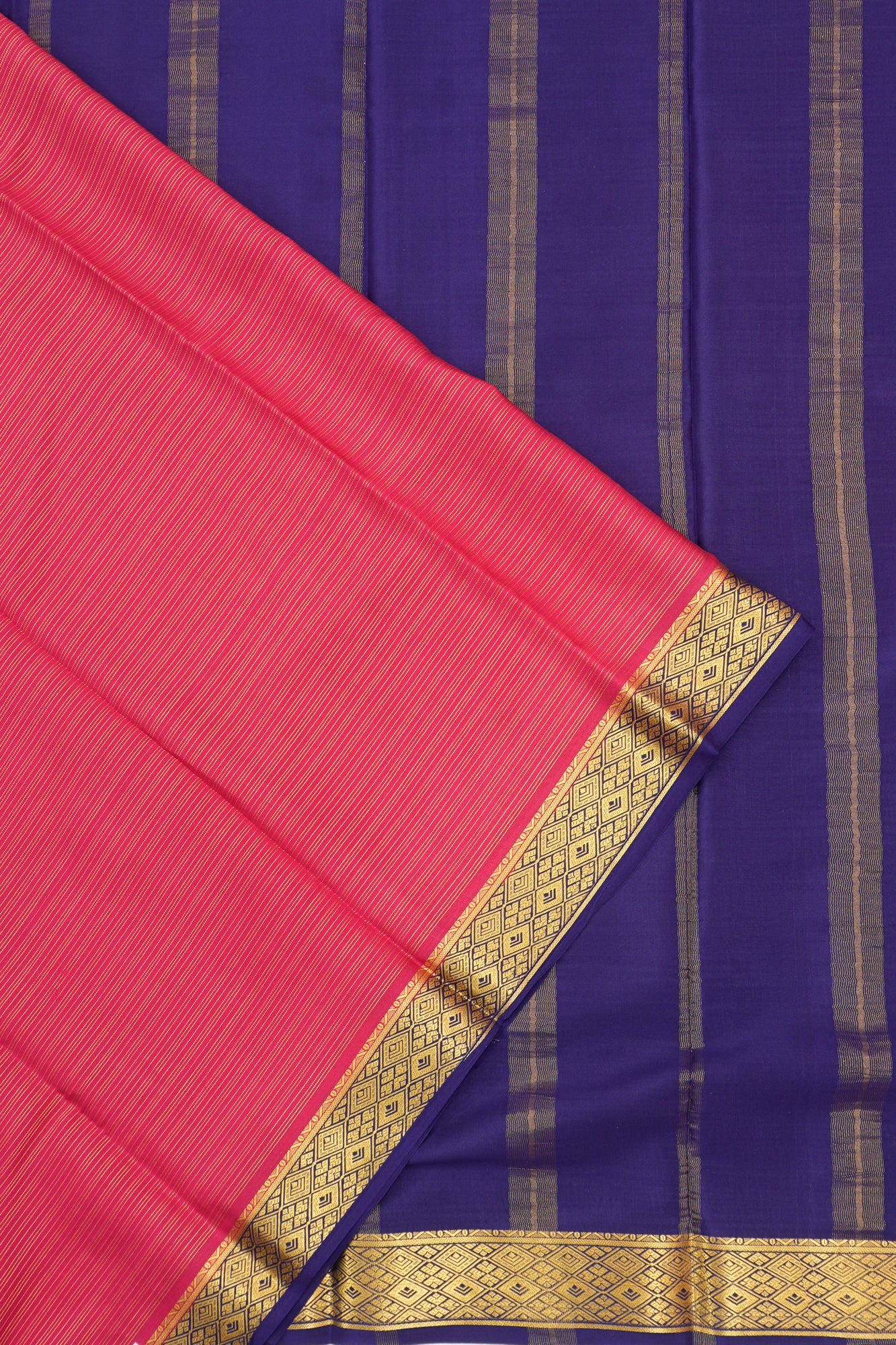 Mysore Silk Brocade Pink Saree