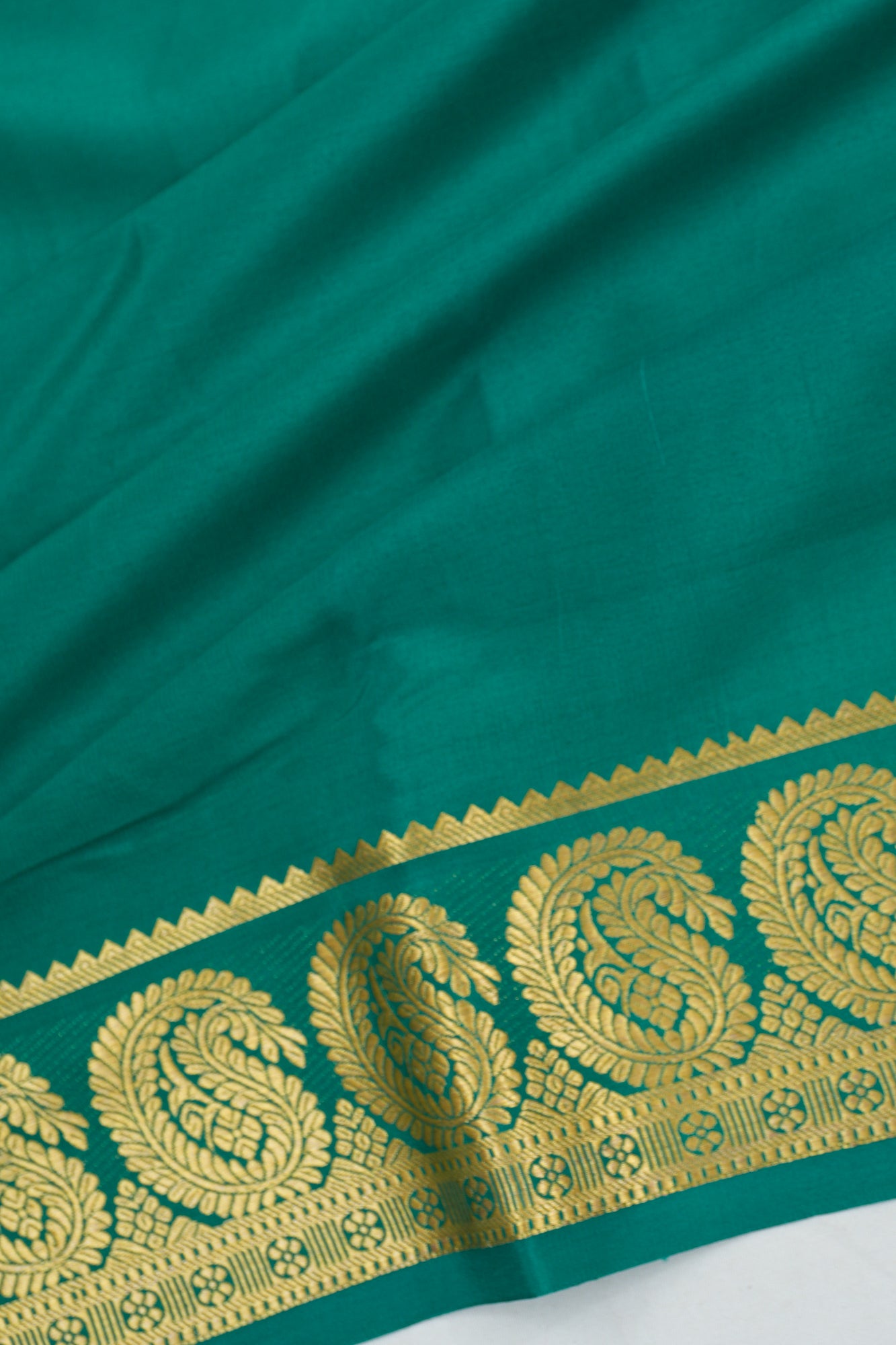 Mysore Silk Brocade Green Saree