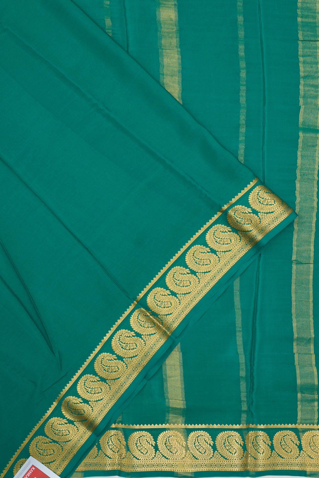 Mysore Silk Brocade Green Saree