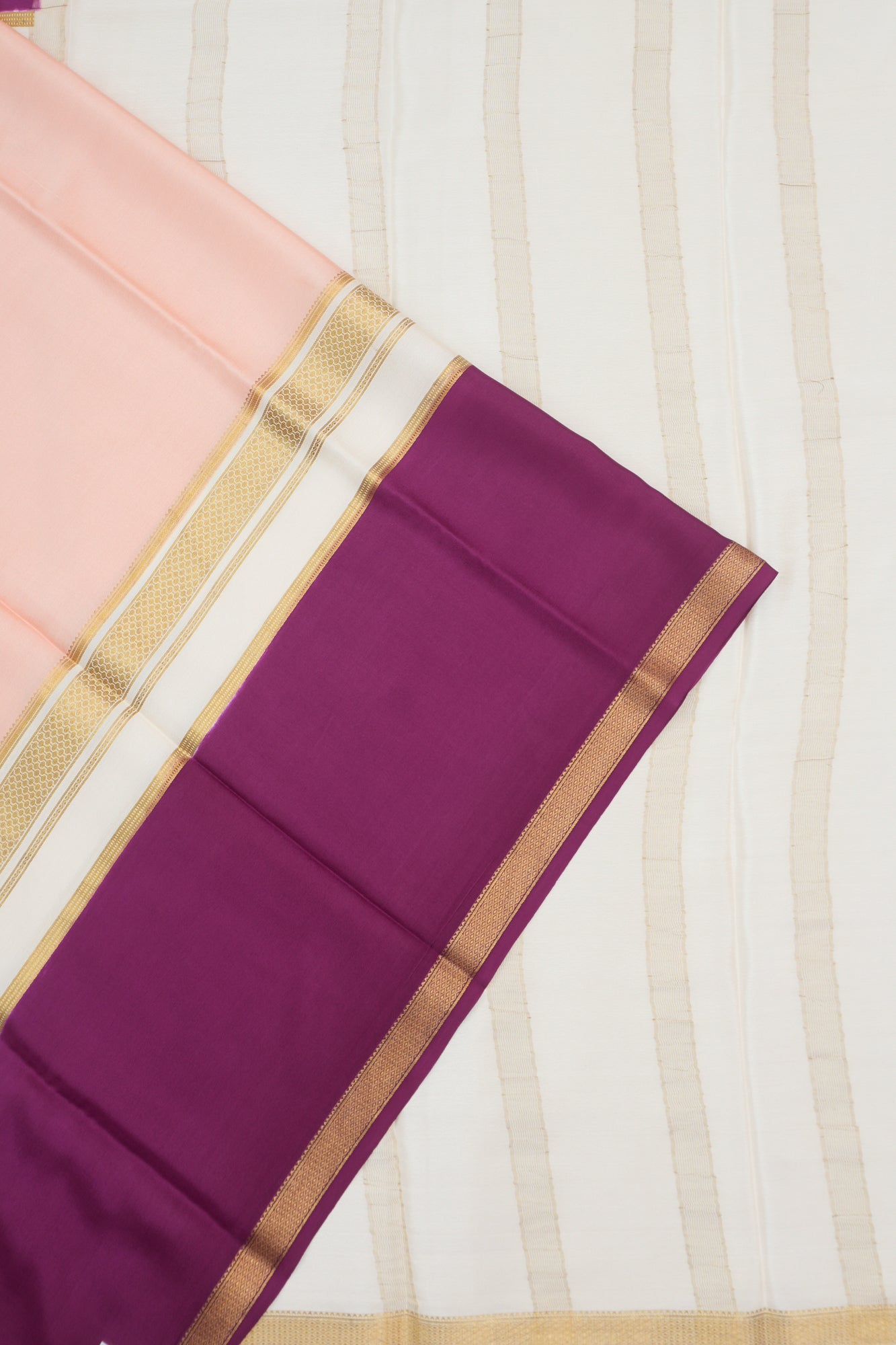 Mysore Silk Brocade Pink Saree
