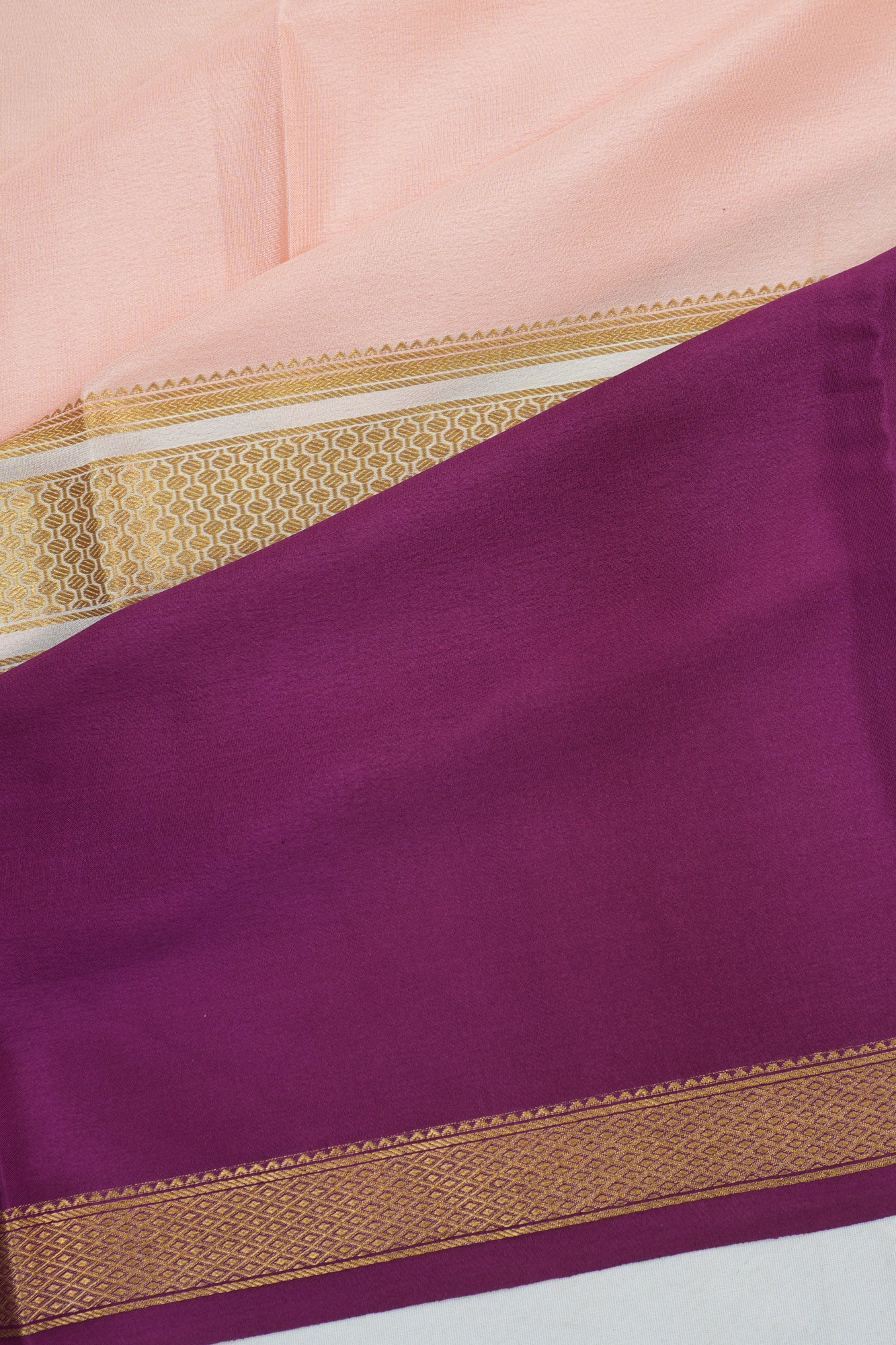 Mysore Silk Brocade Pink Saree