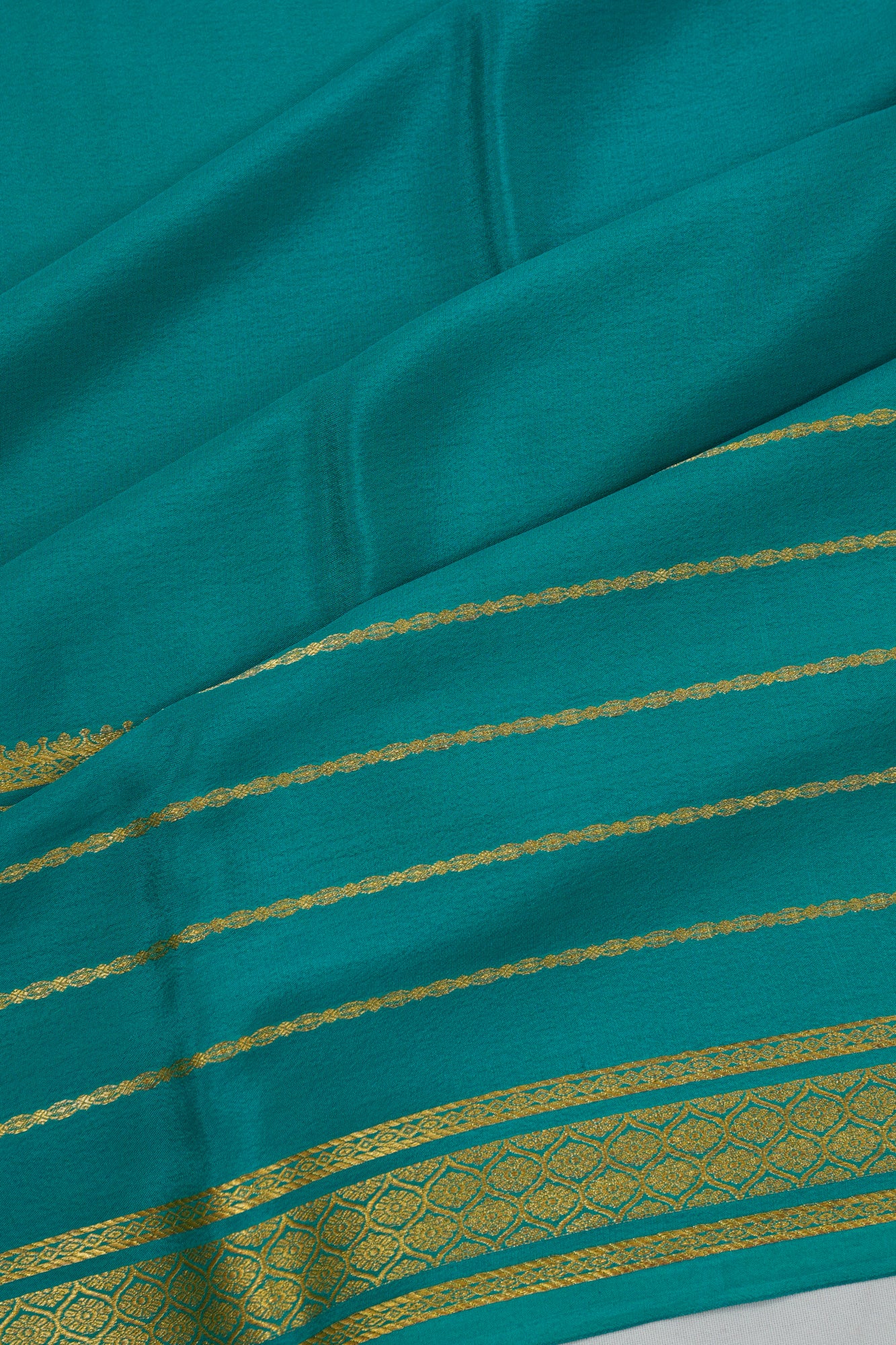 Mysore Silk Brocade Blue Saree