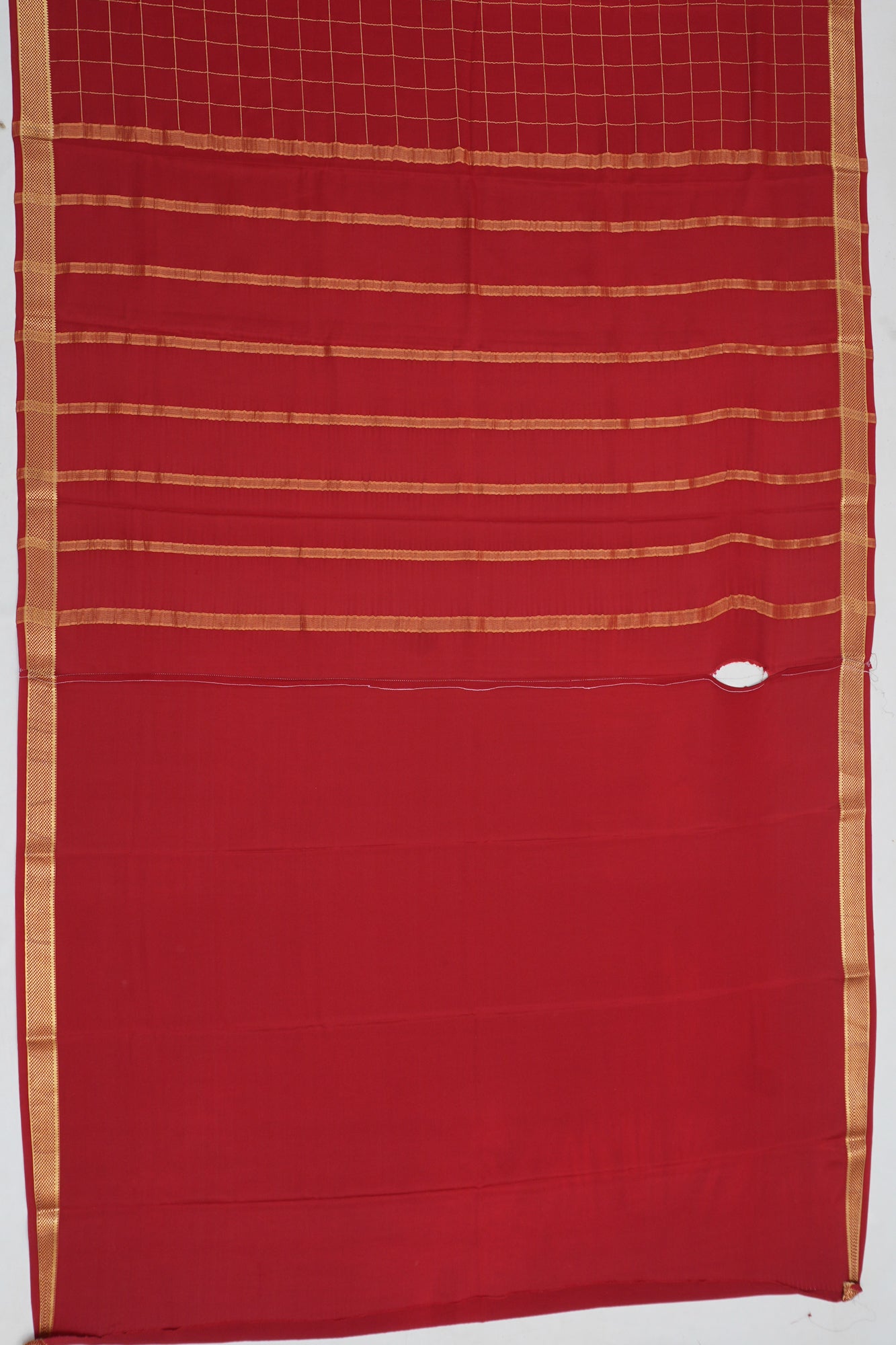 Mysore Silk Brocade Red Saree