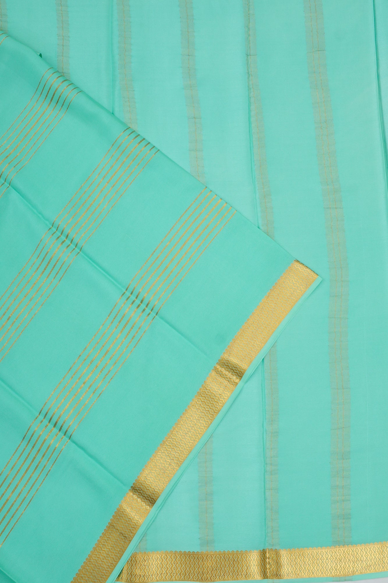 Mysore Silk Brocade Blue Saree