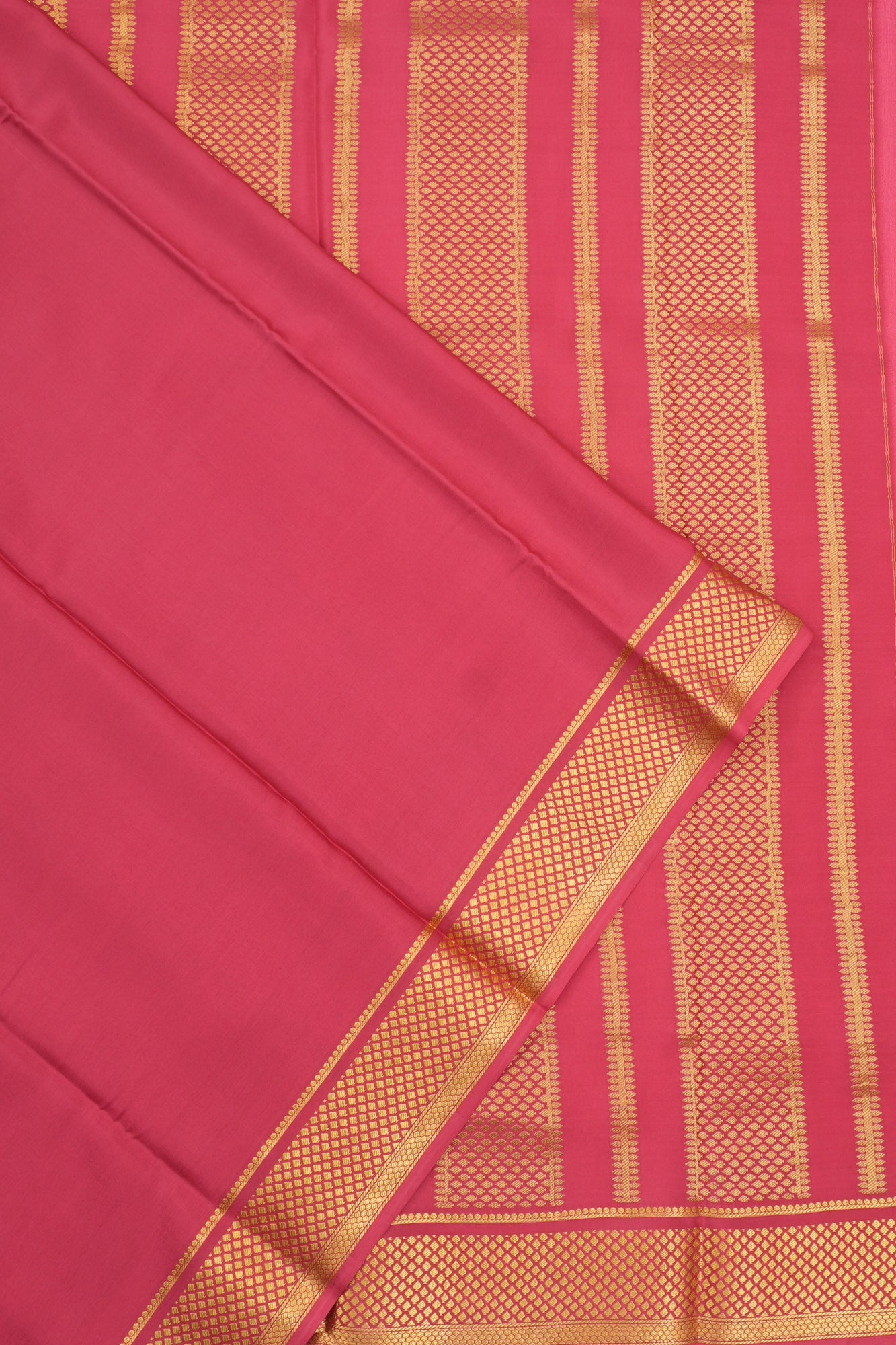 Mysore Silk Plain Pink Saree