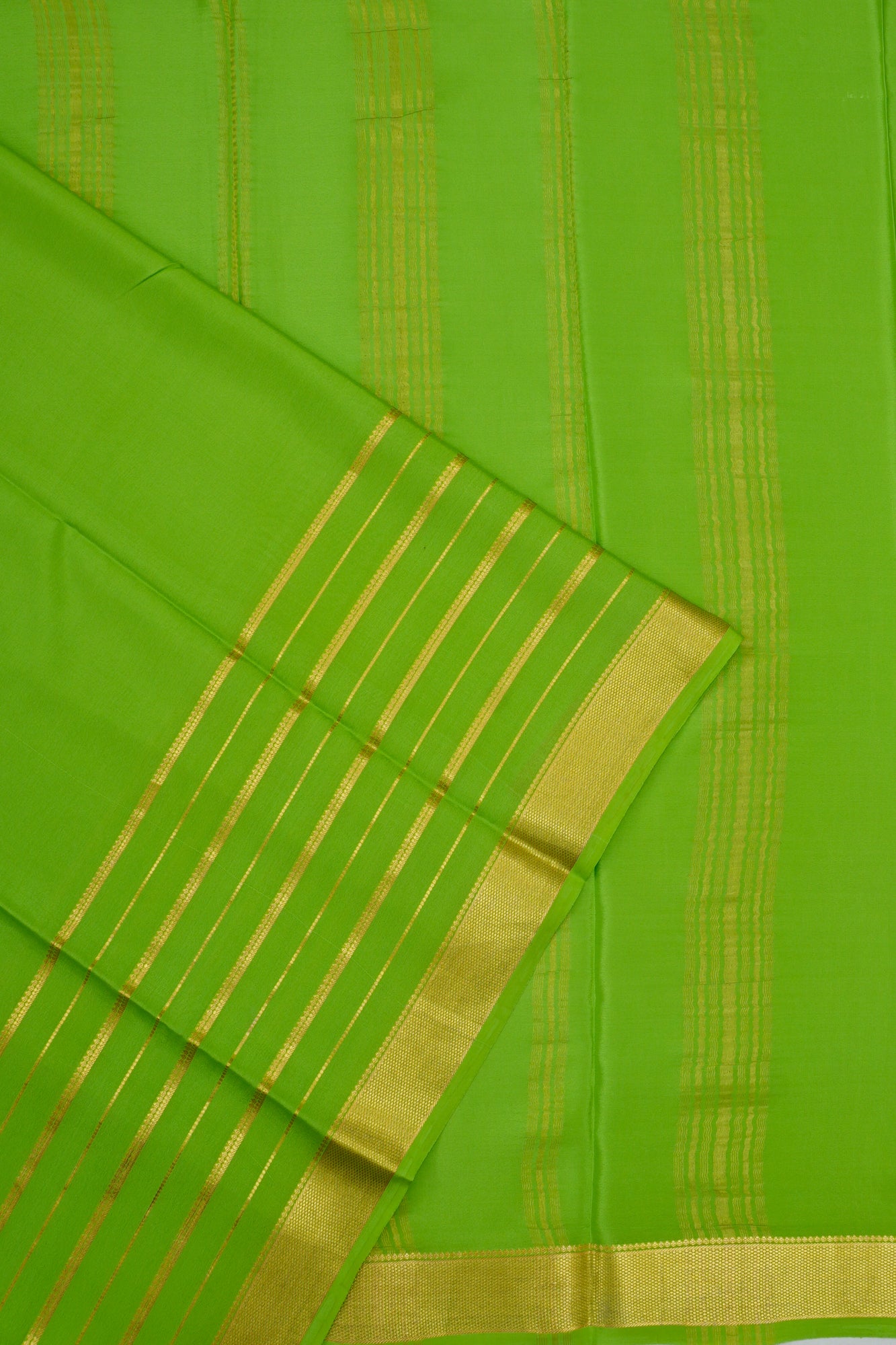 Mysore Silk Brocade Green Saree