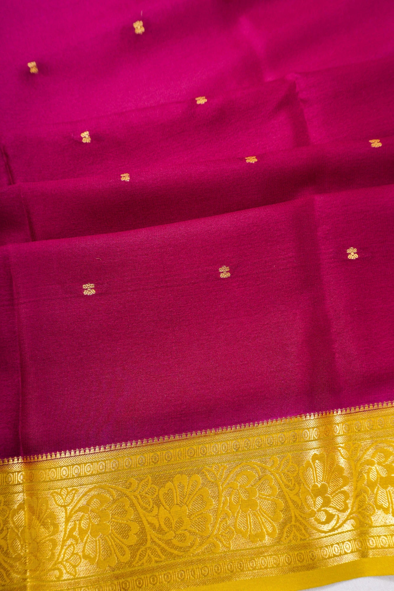 Mysore Silk Butta Purple Saree
