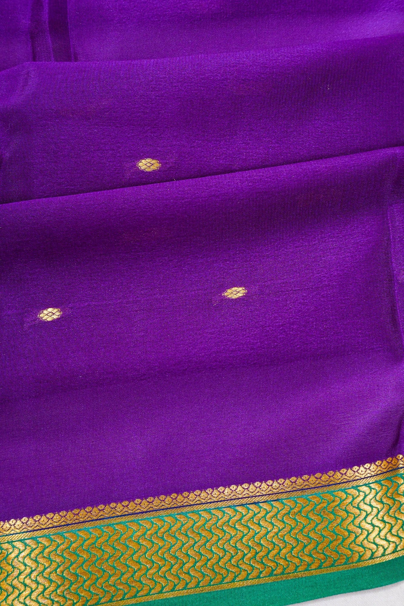 Mysore Silk Butta Purple Saree