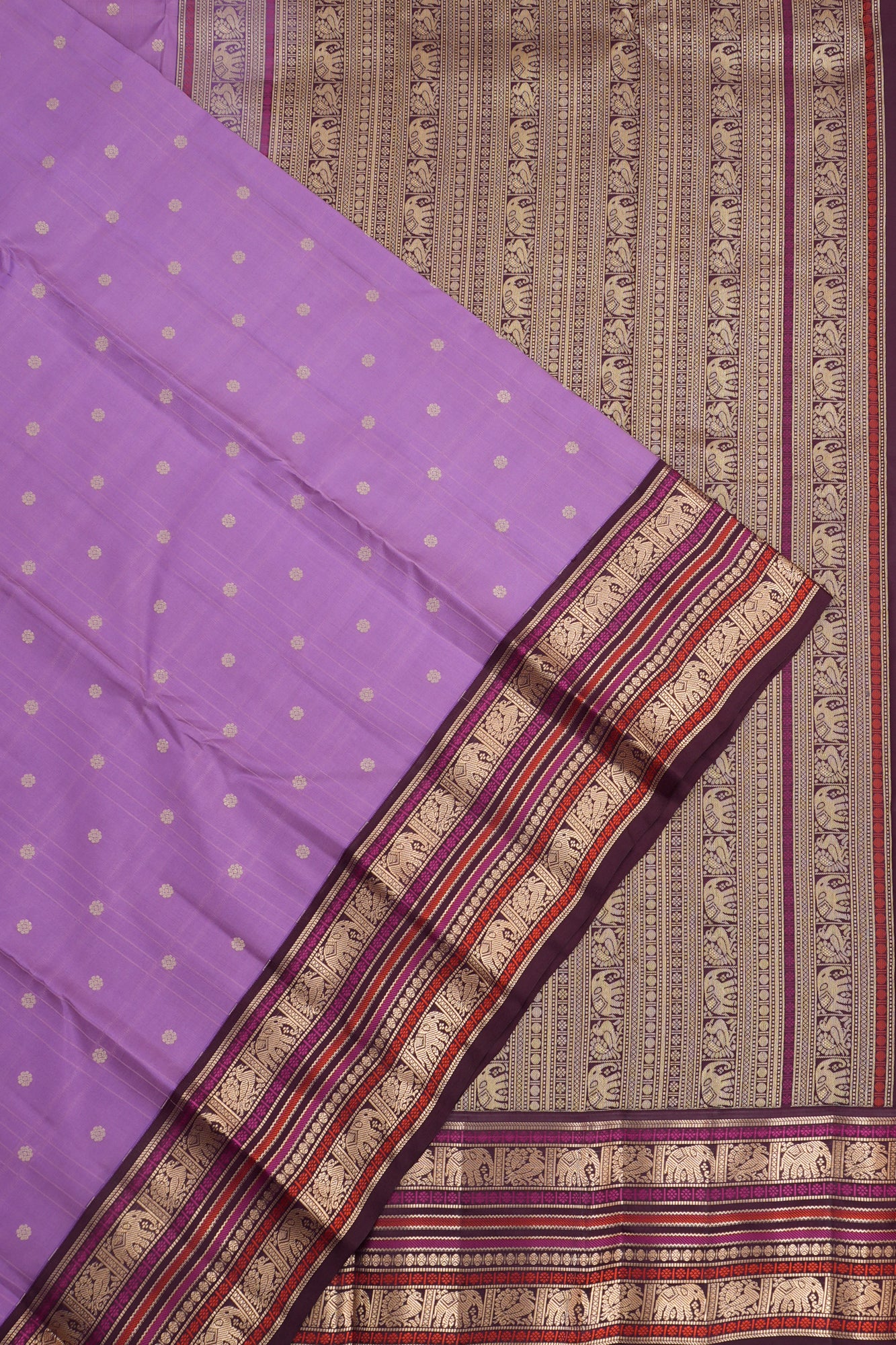 Coimbatore Soft Silk Butta Lavender Saree