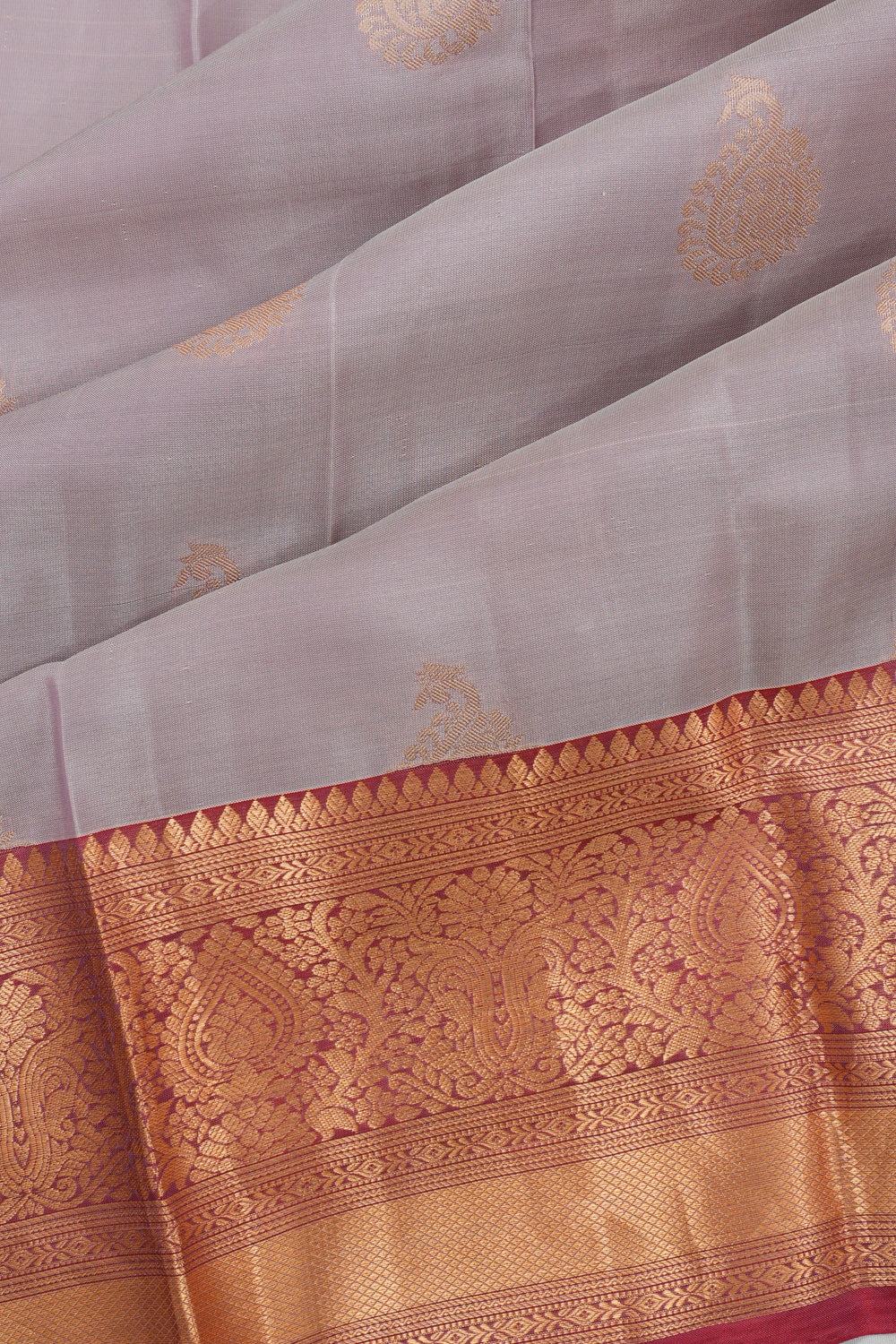 Dharmavaram Silk Butta Lavender Saree
