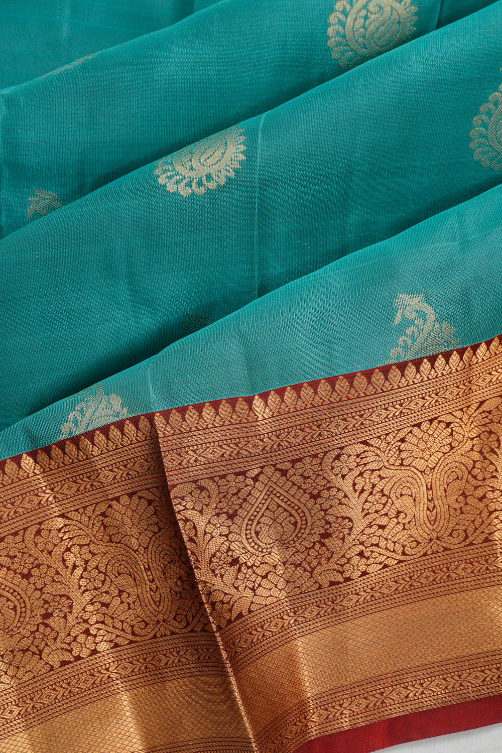 Dharmavaram Silk Butta Blue Saree