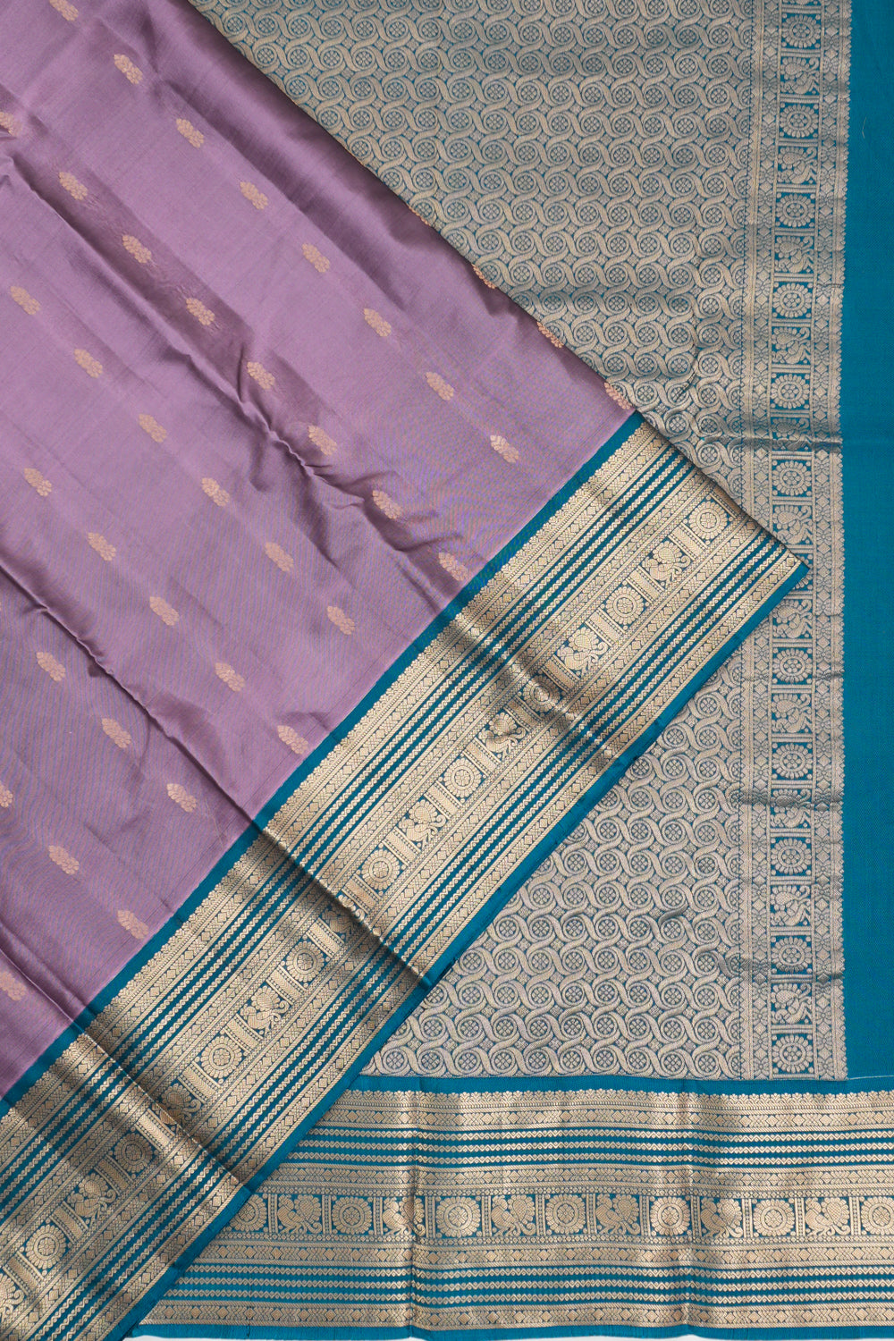 Dharmavaram Silk Butta Lavender Saree