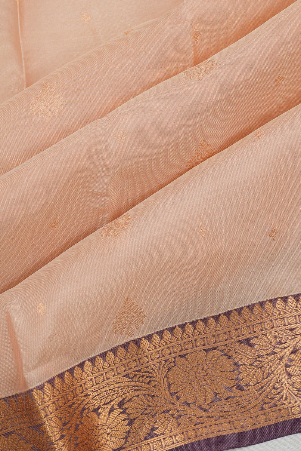 Dharmavaram Silk Butta Cream Saree