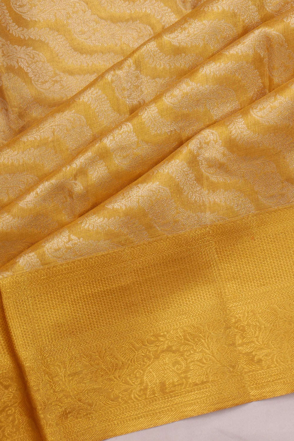 Taranga Kanchi Silk Brocade Gold Saree