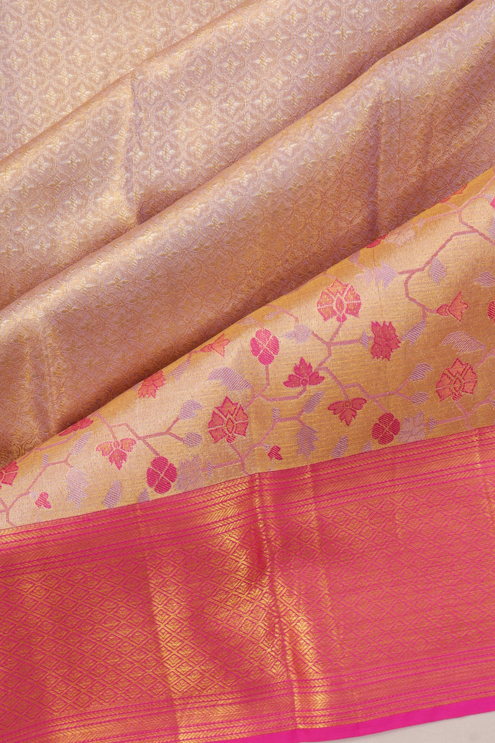 Taranga Kanchi Silk Tissue Brocade Lavender Saree