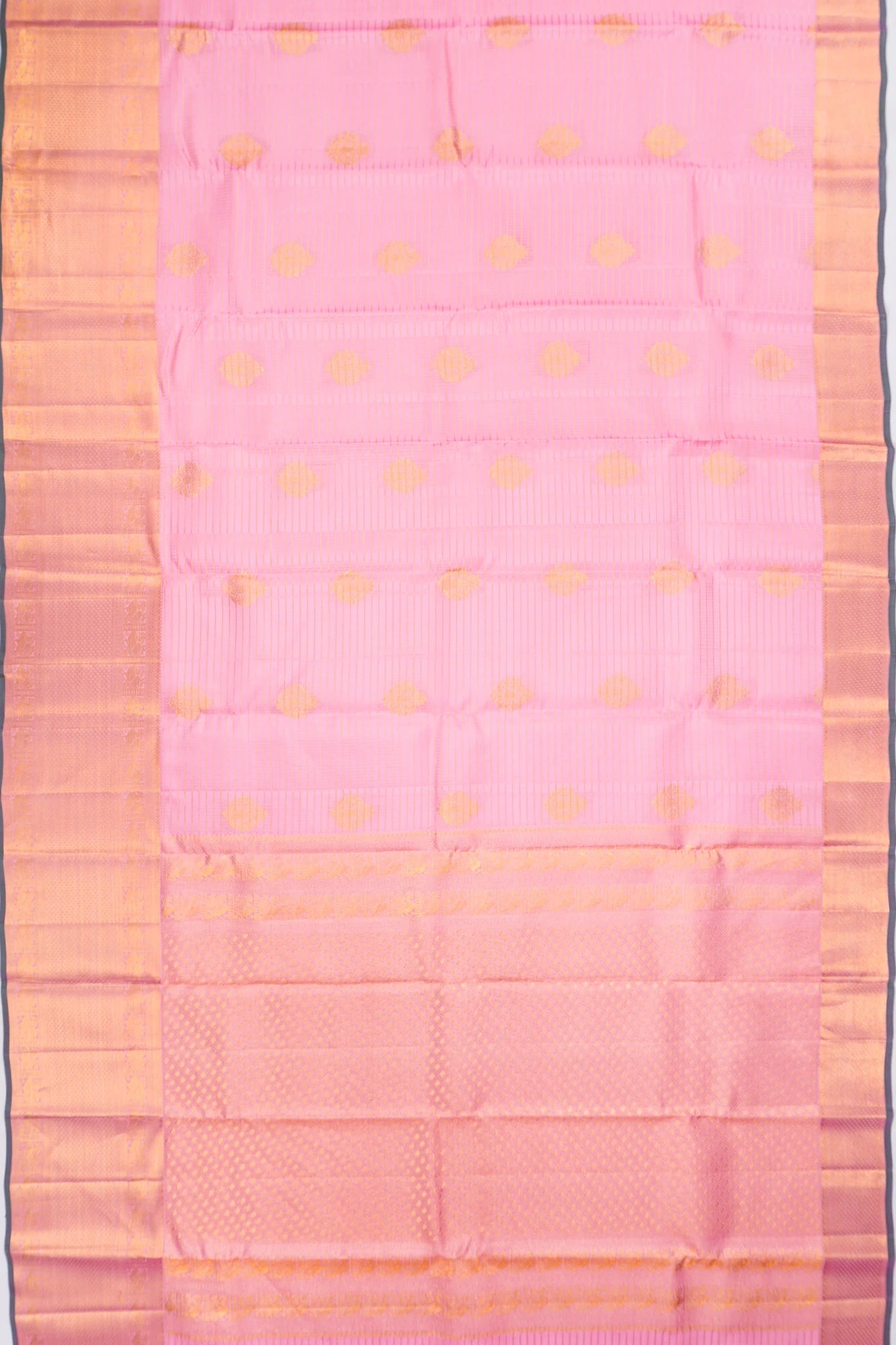 Taranga Kanchi Silk Checks And Butta Baby Pink Saree
