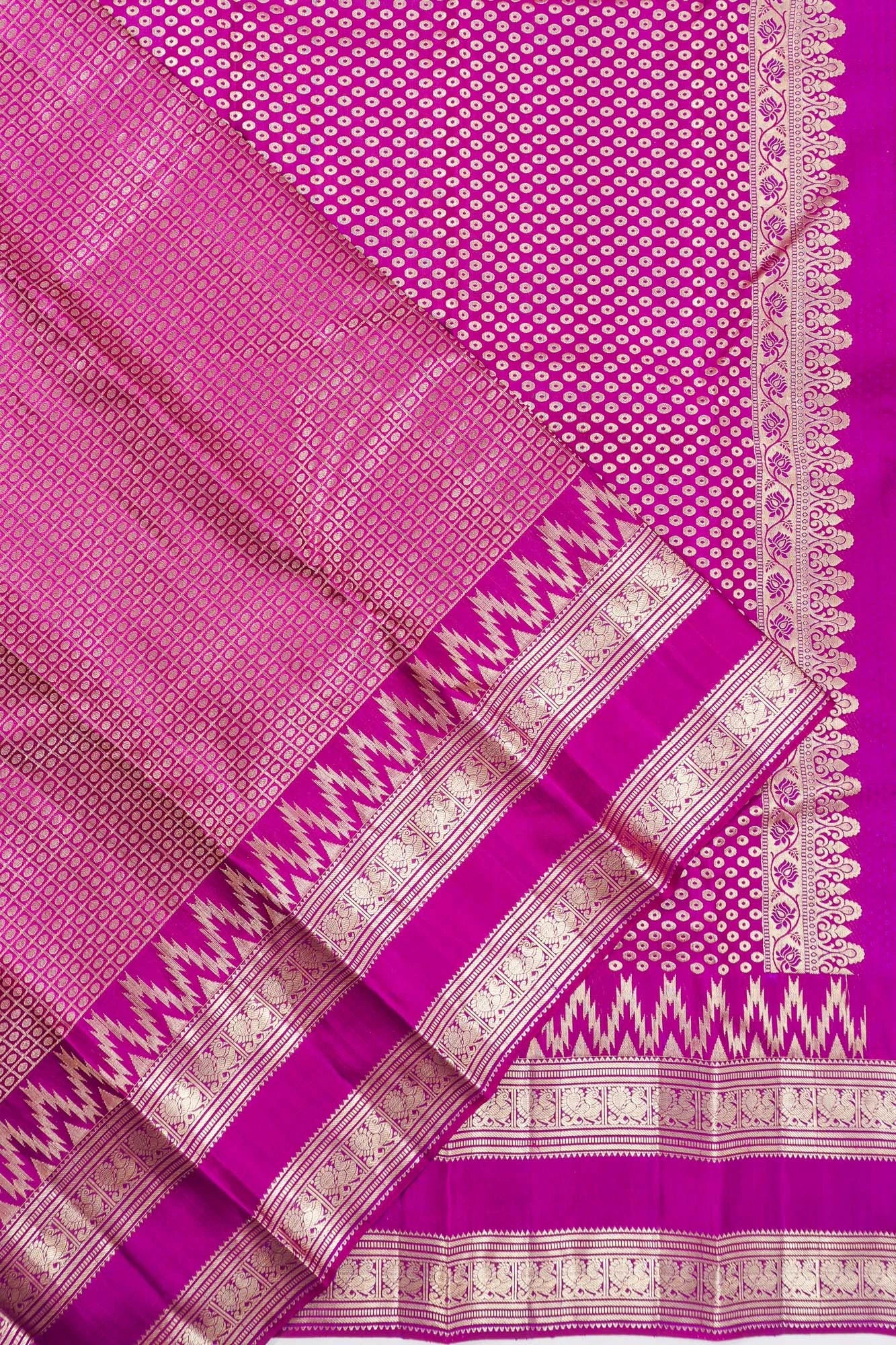 Taranga Kanchi Silk Brocade Magenta Pink Saree