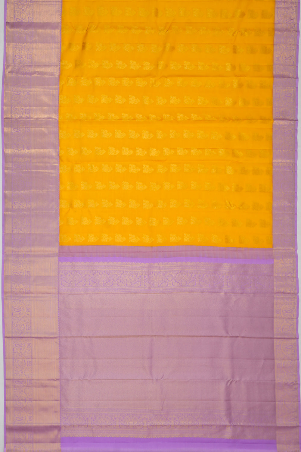 Taranga Kanchi Silk Brocade Yellow Saree