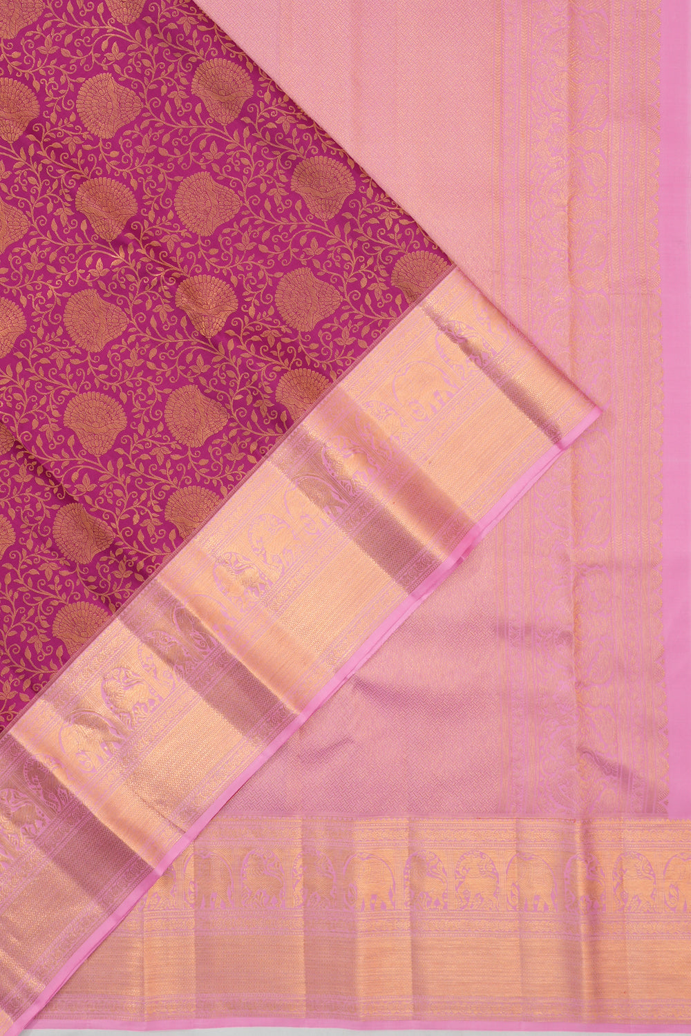 Taranga Kanchi Silk Brocade Purple Saree