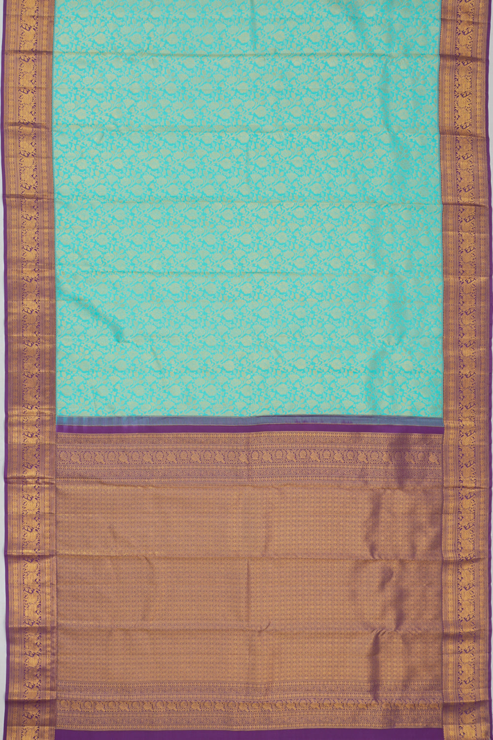 Taranga Kanchi Silk Brocade Sky Blue Saree