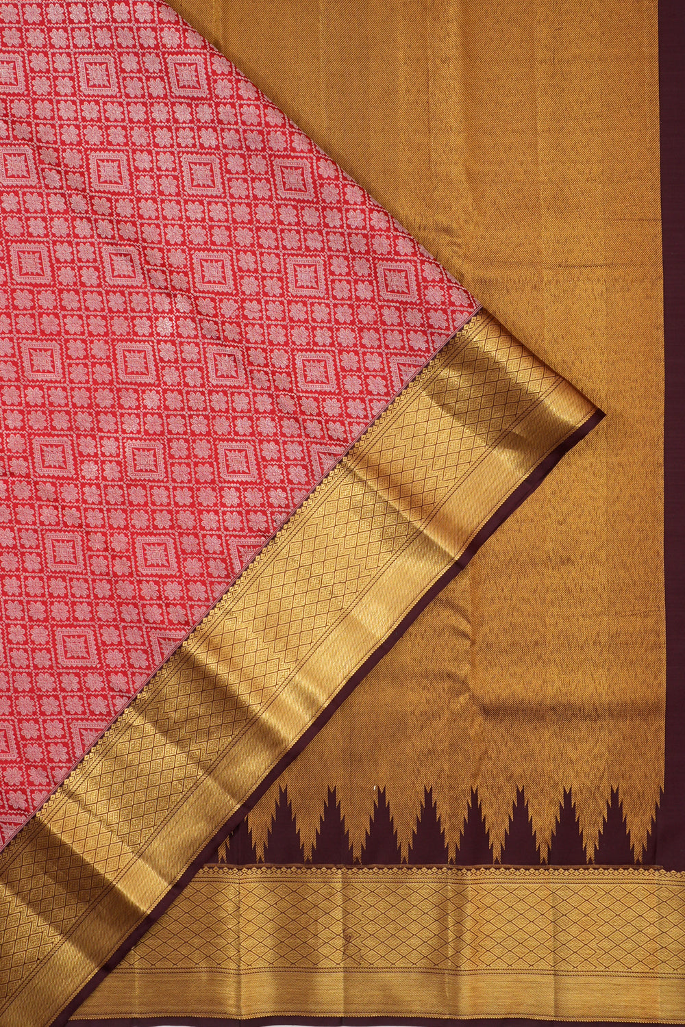 Taranga Kanchi Silk Brocade Pink Saree