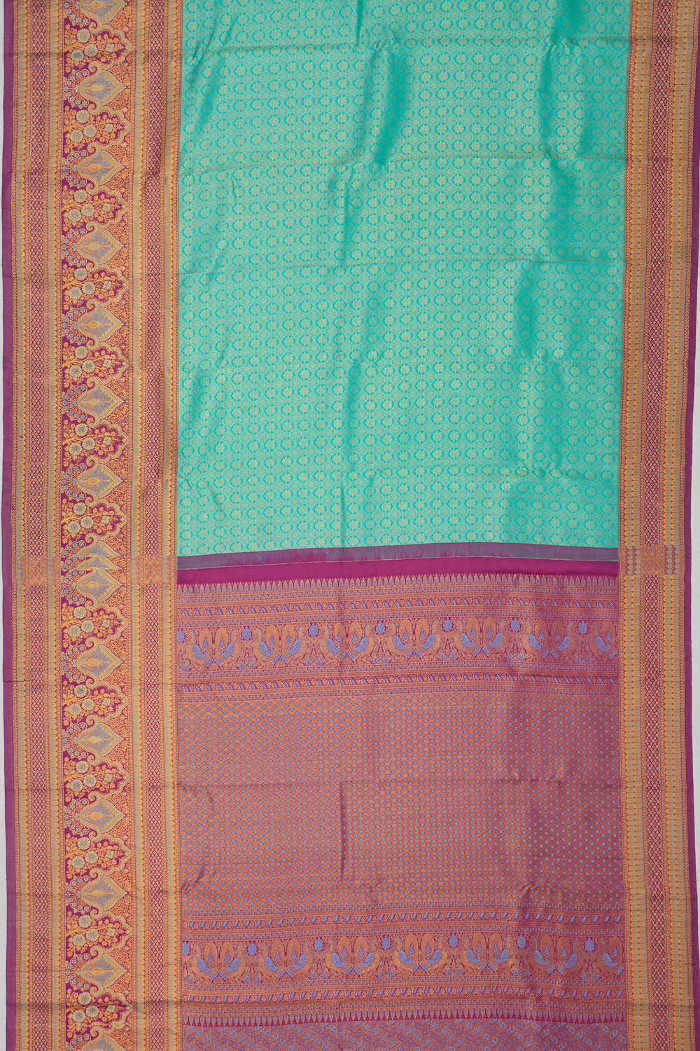 Taranga Kanchi Silk Brocade Orange Saree