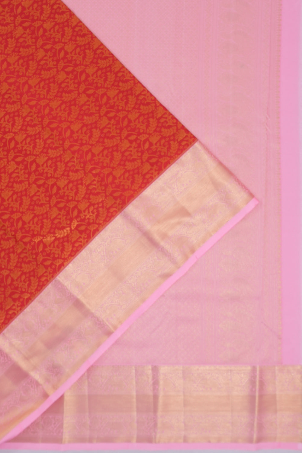 Dharmavaram Silk Brocade Red Saree