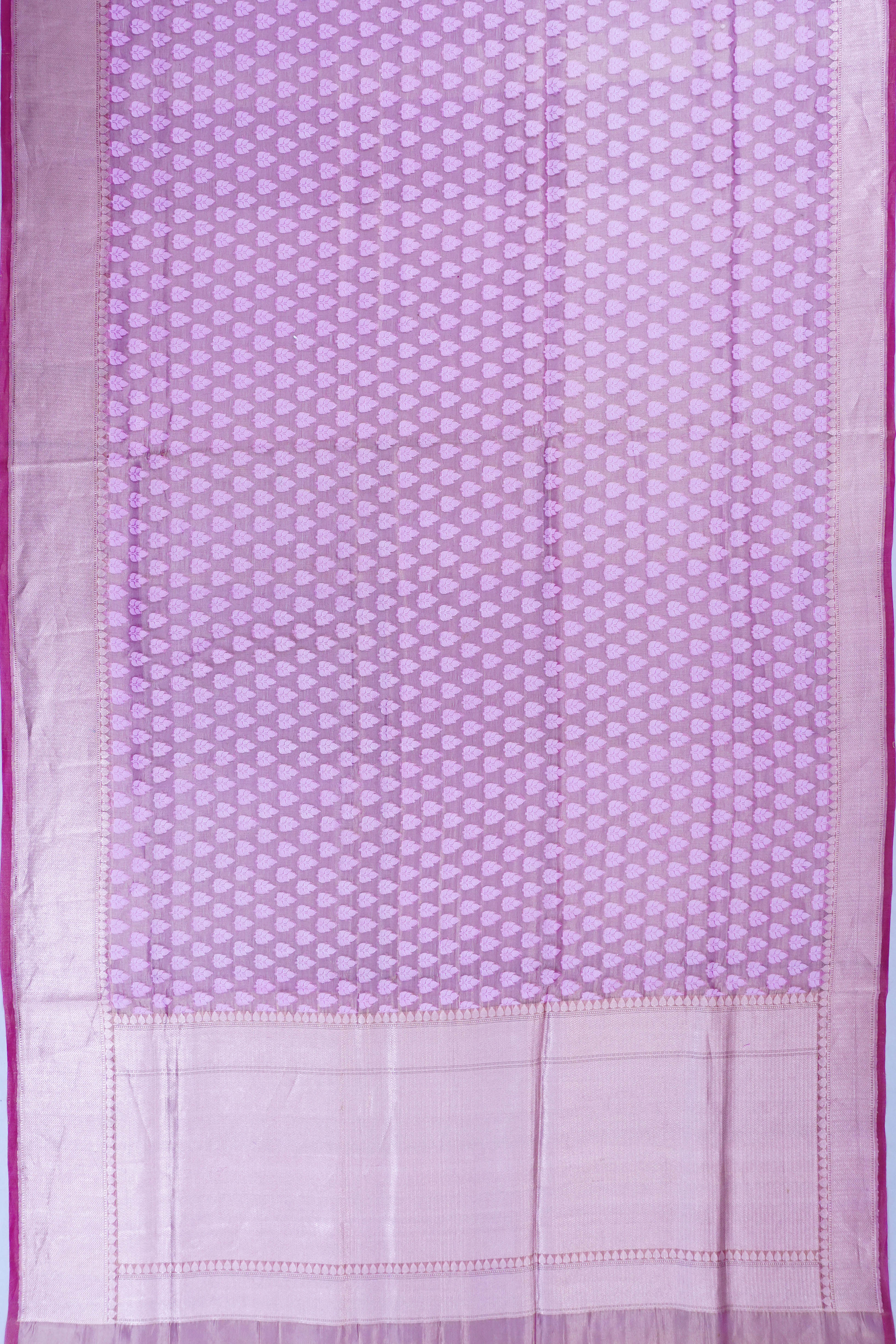 Vaanya Banaras Georgette Brocade Pink Saree