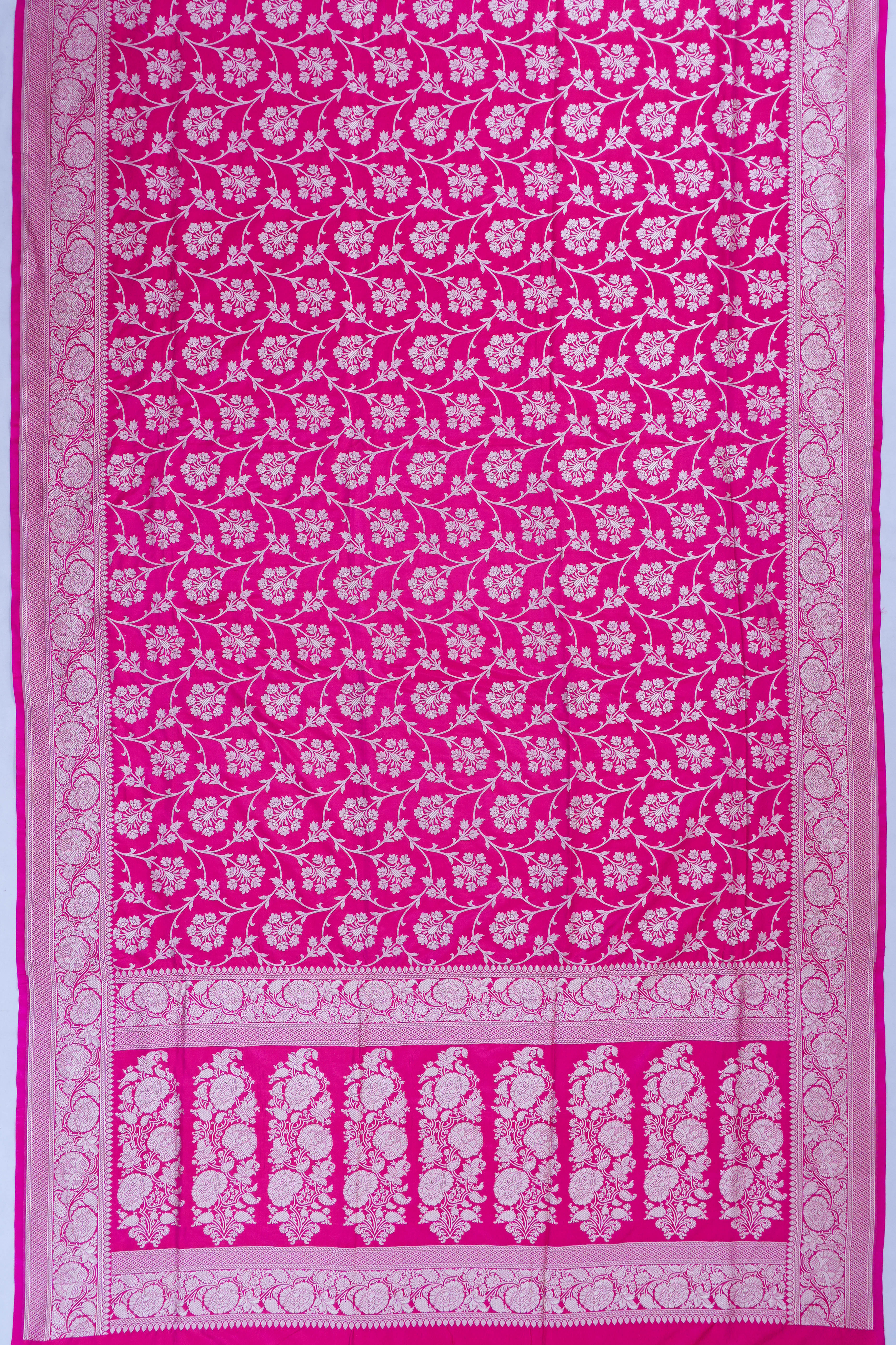 Vaanya Banaras Silk Brocade Pink Saree