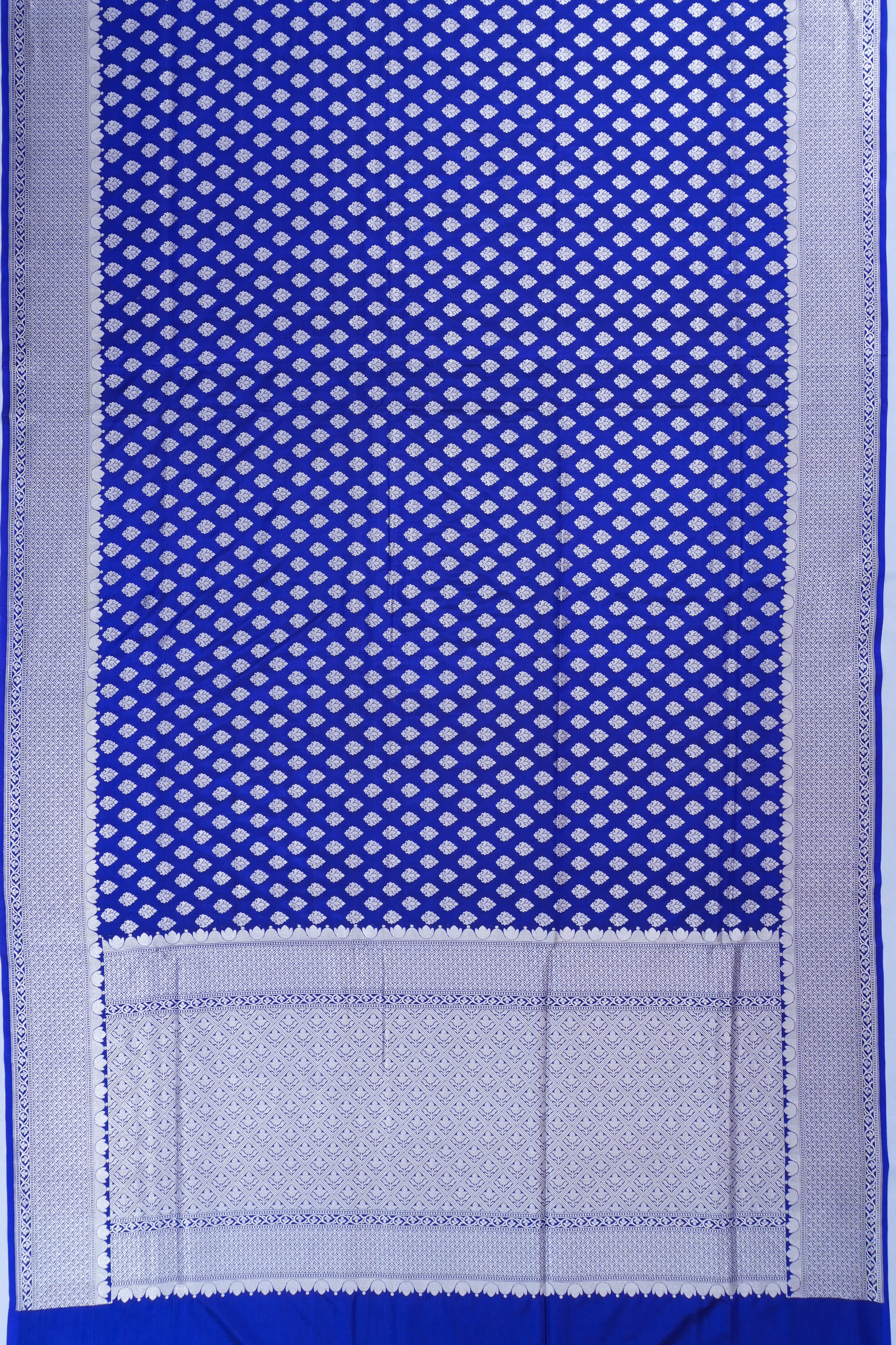 Vaanya Banaras Silk Brocade Royal Blue Saree