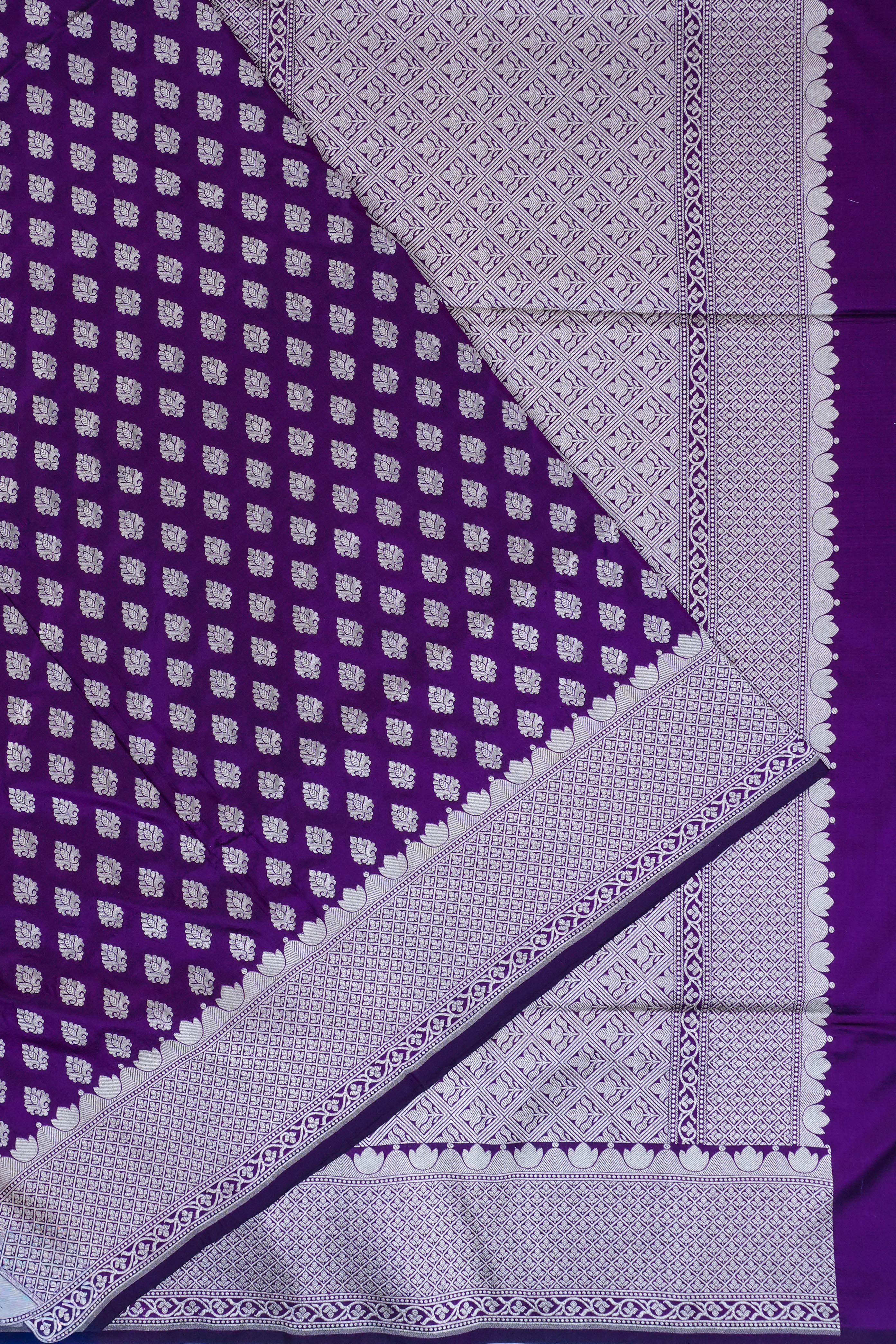 Vaanya Banaras Silk Brocade Violet Saree
