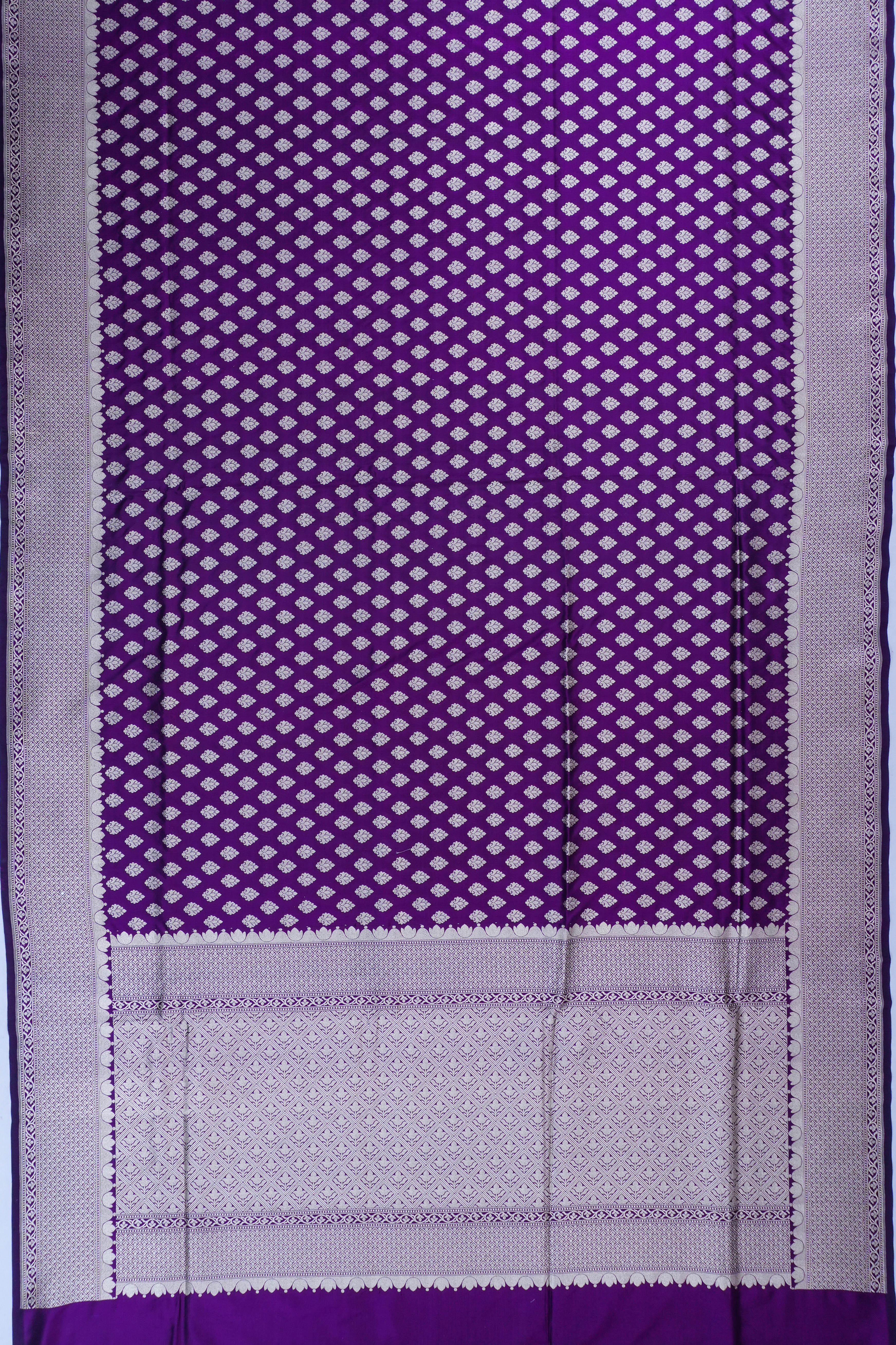Vaanya Banaras Silk Brocade Violet Saree