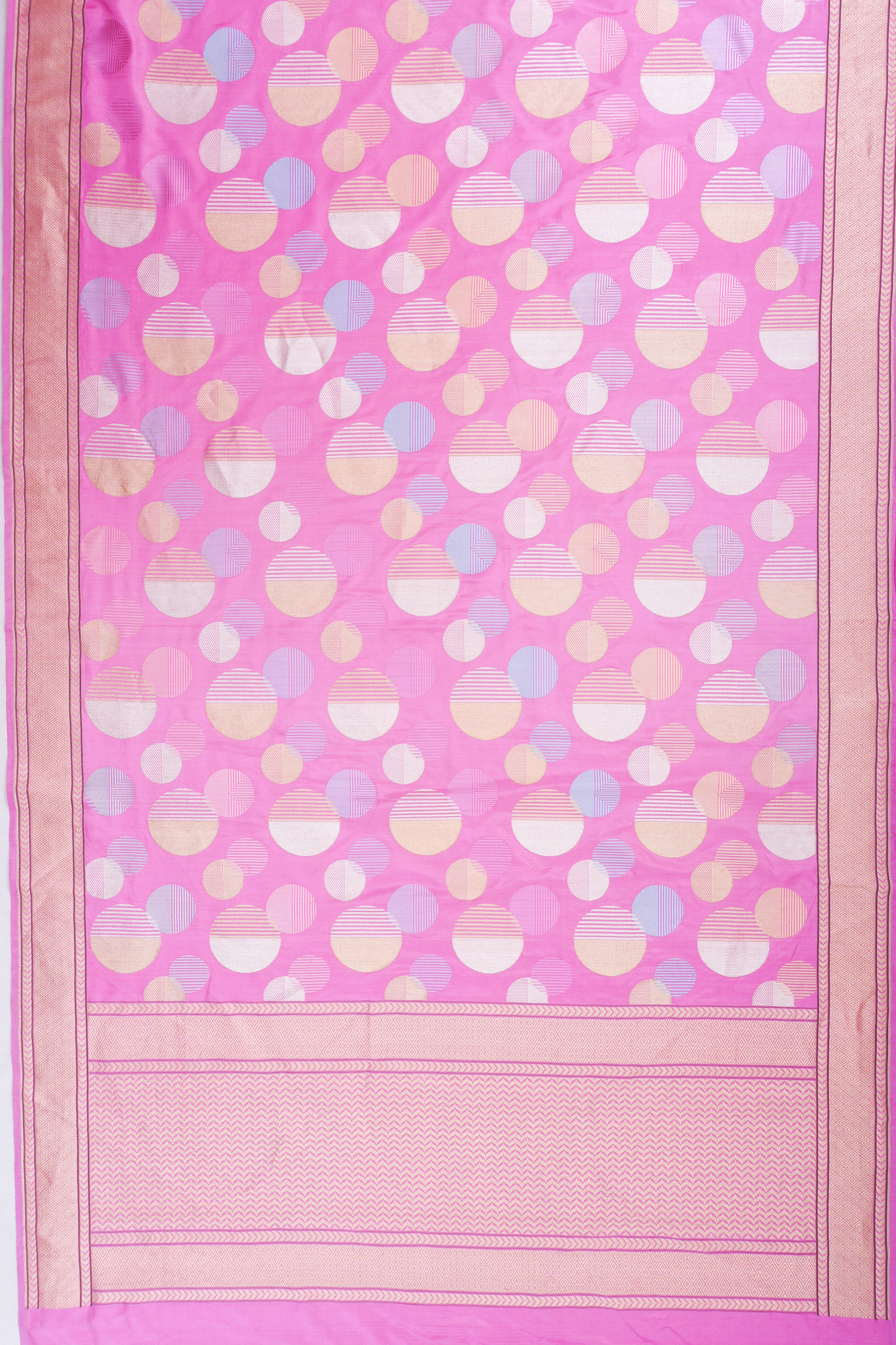 Banarasi Silk Kadwa Butta Baby Pink Saree