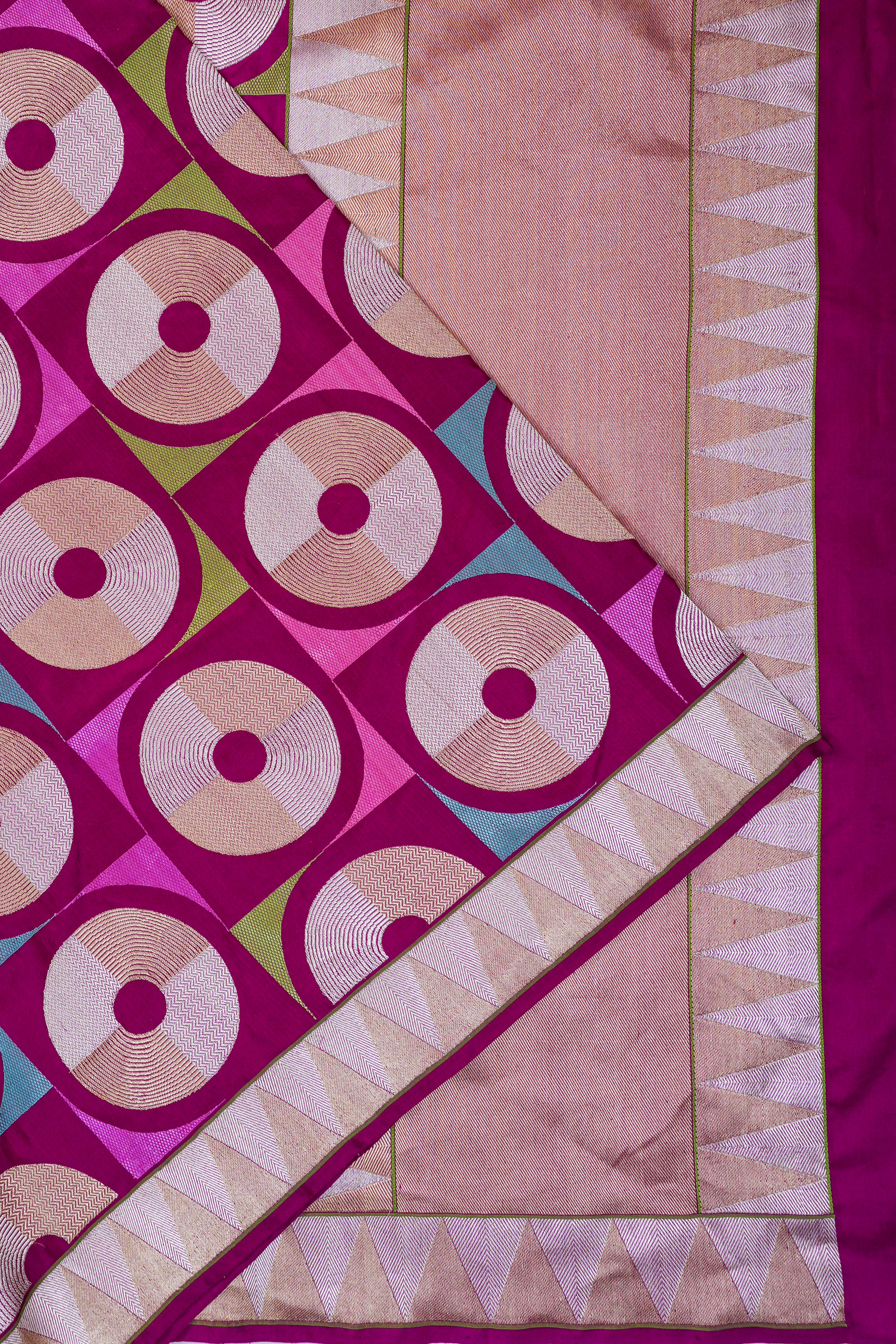 Banarasi Silk Kadwa Deep Purple Saree