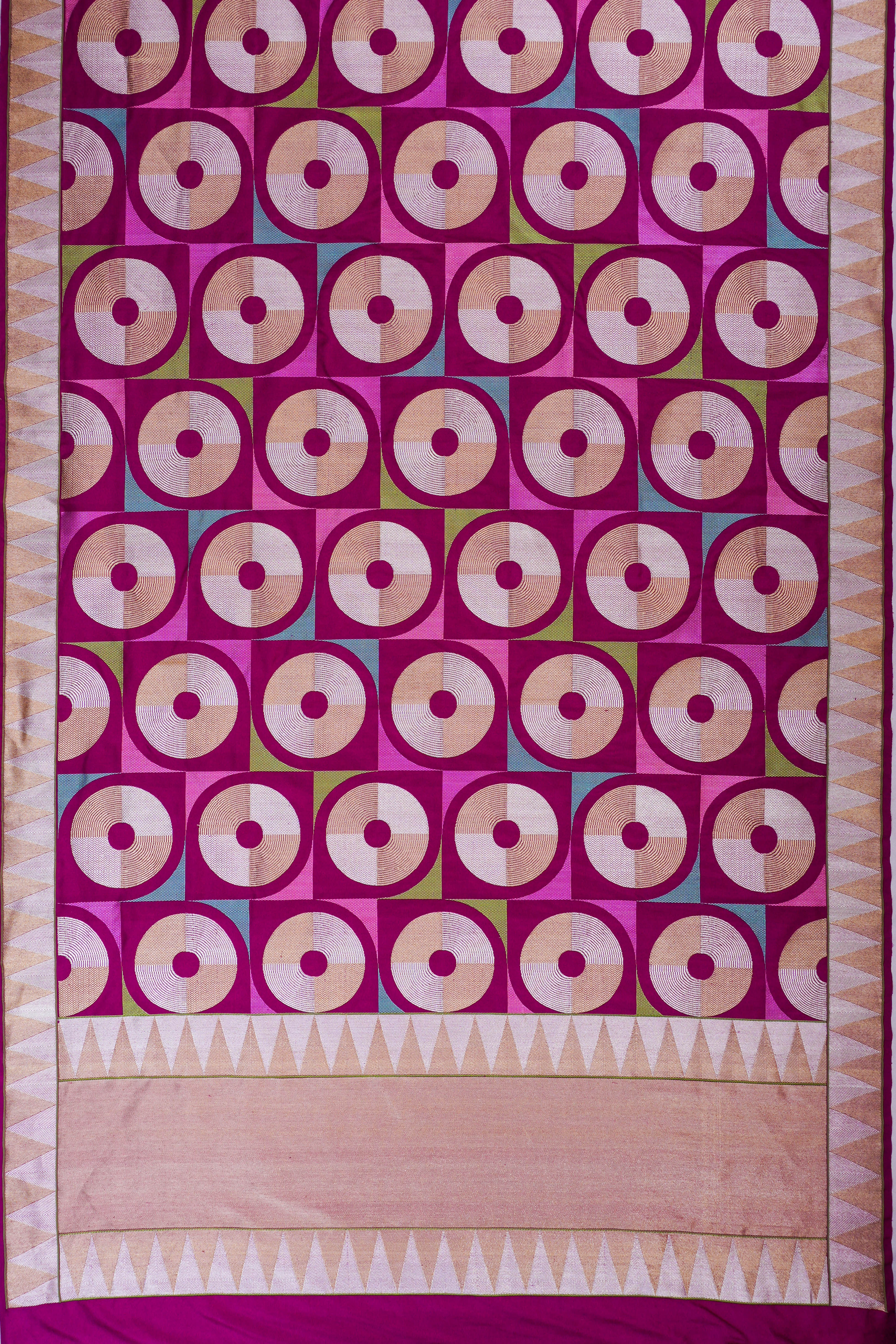 Banarasi Silk Kadwa Deep Purple Saree