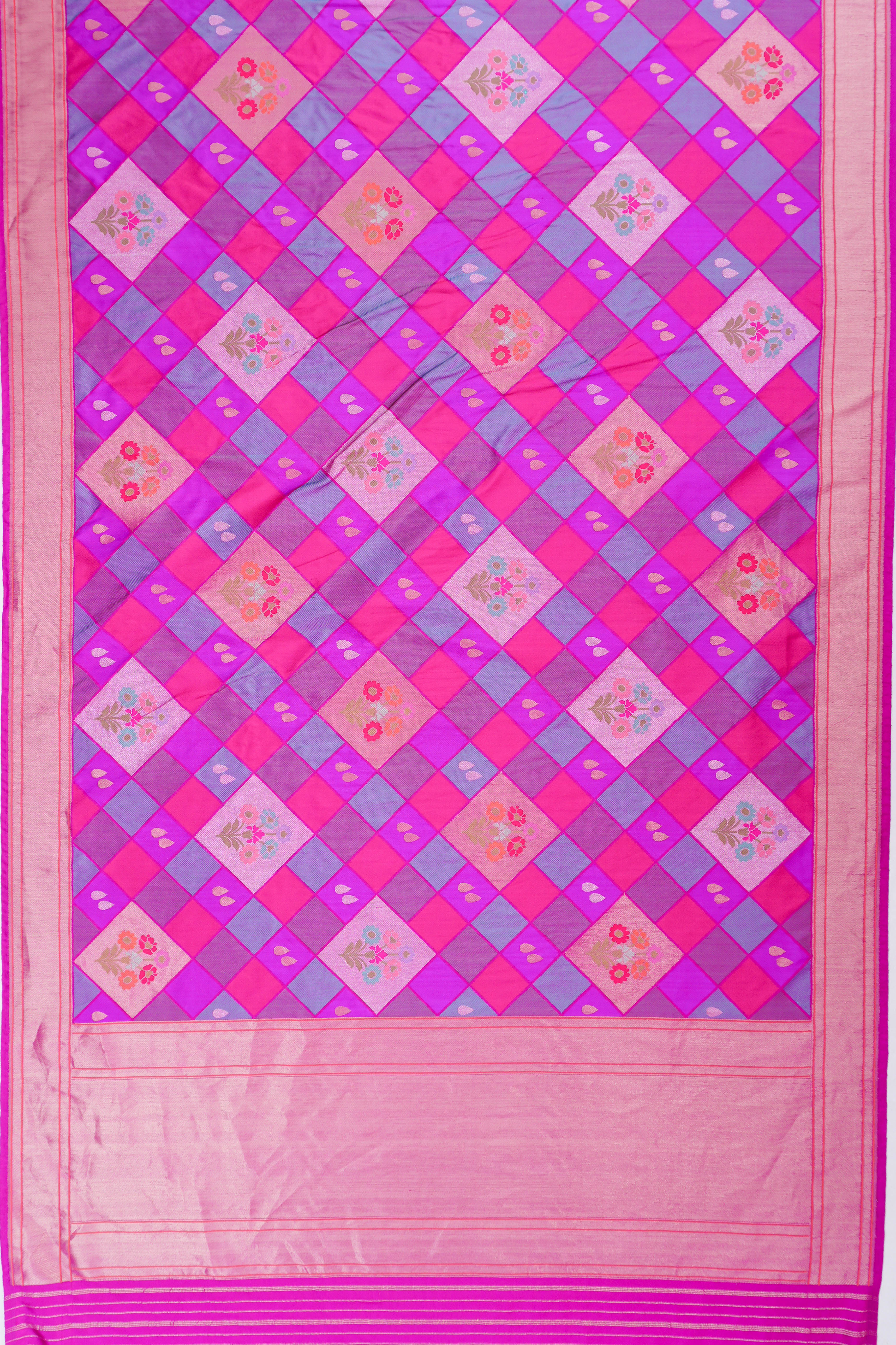 Banarasi Silk Brocade Pink Saree
