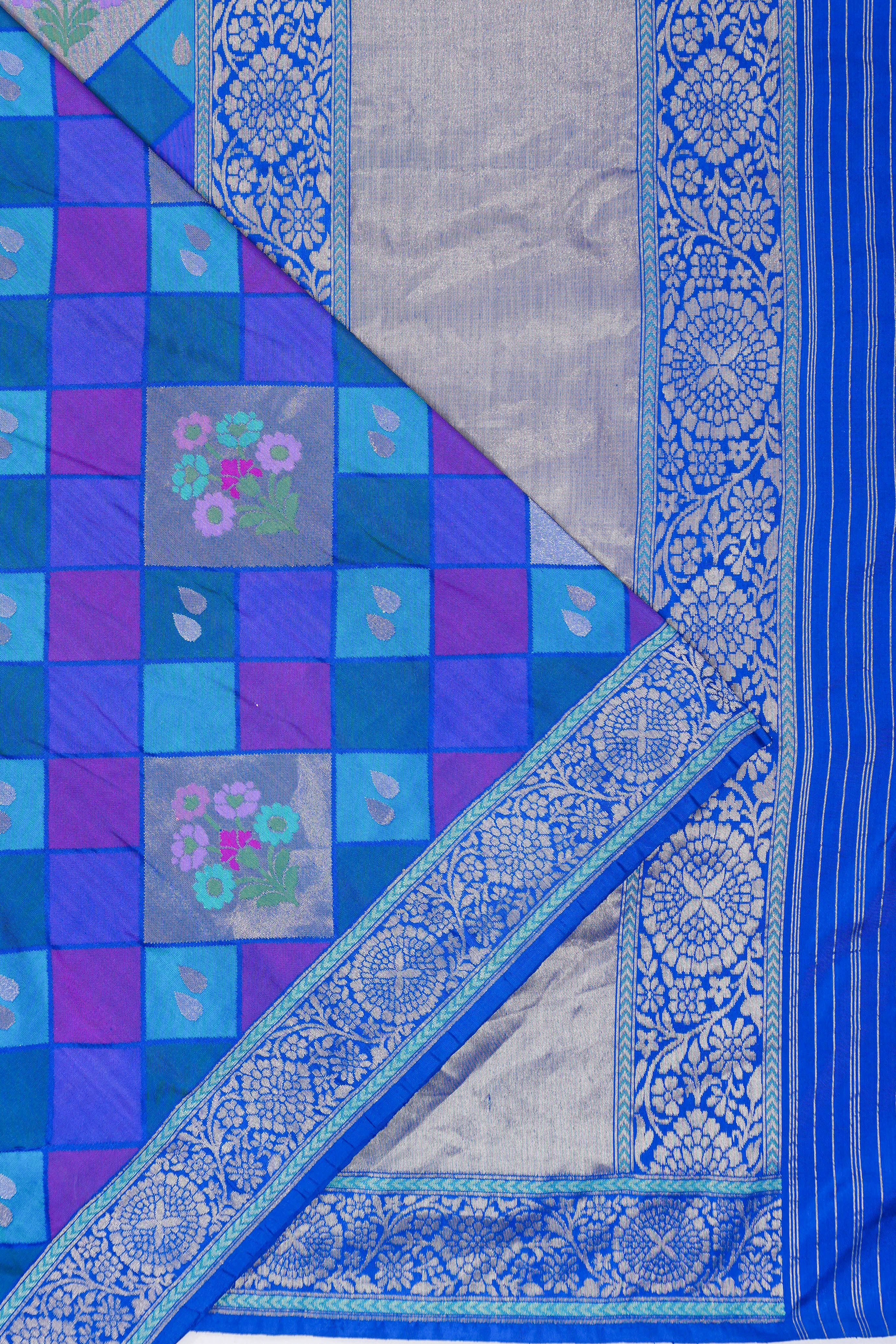 Banarasi Silk Kadwa Royal Blue Saree