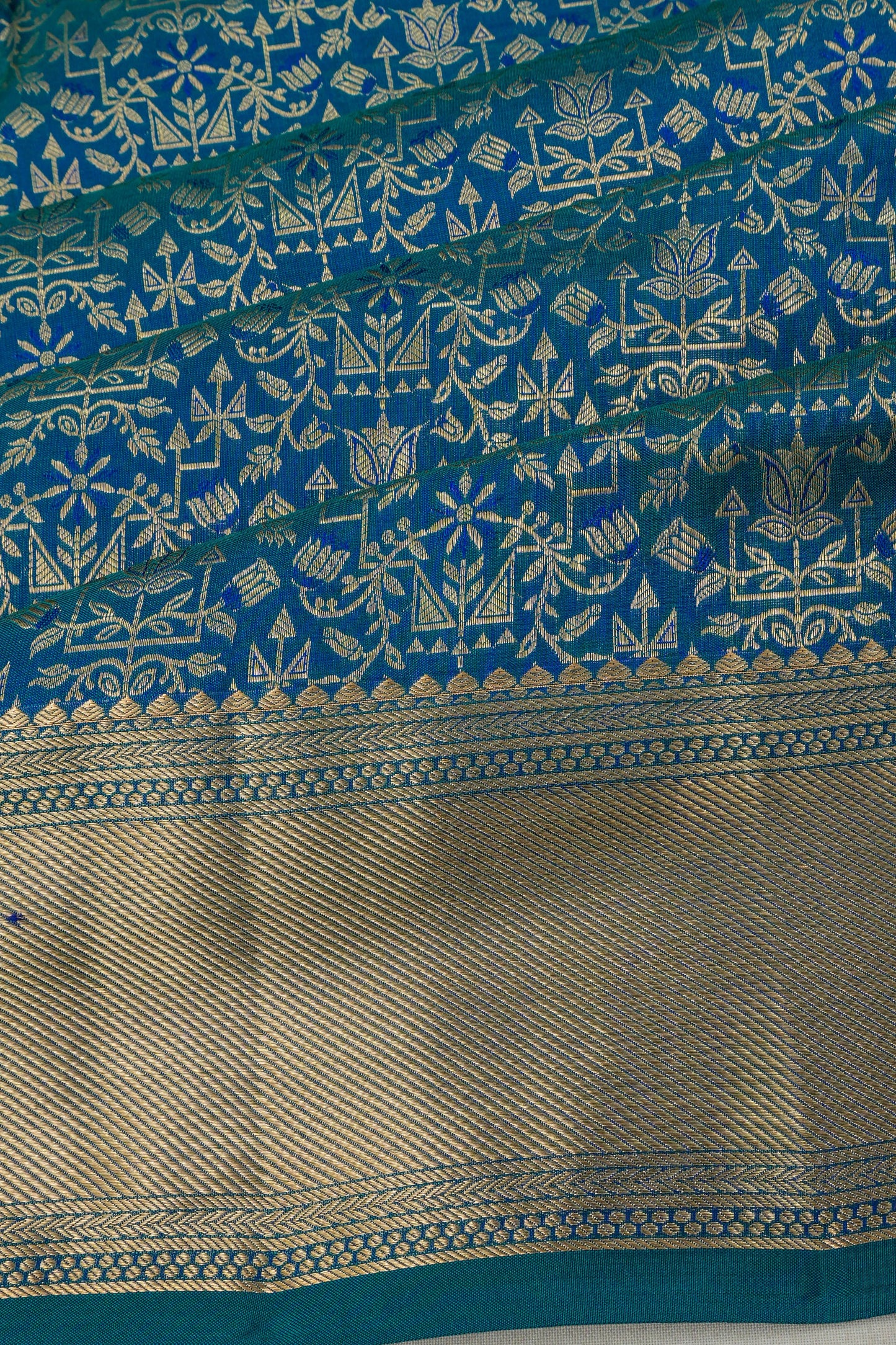 Taranga Kanchi Silk Brocade Blue Saree