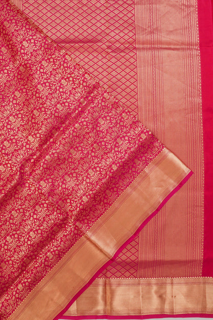 Taranga Kanchi Silk Brocade Pink Saree