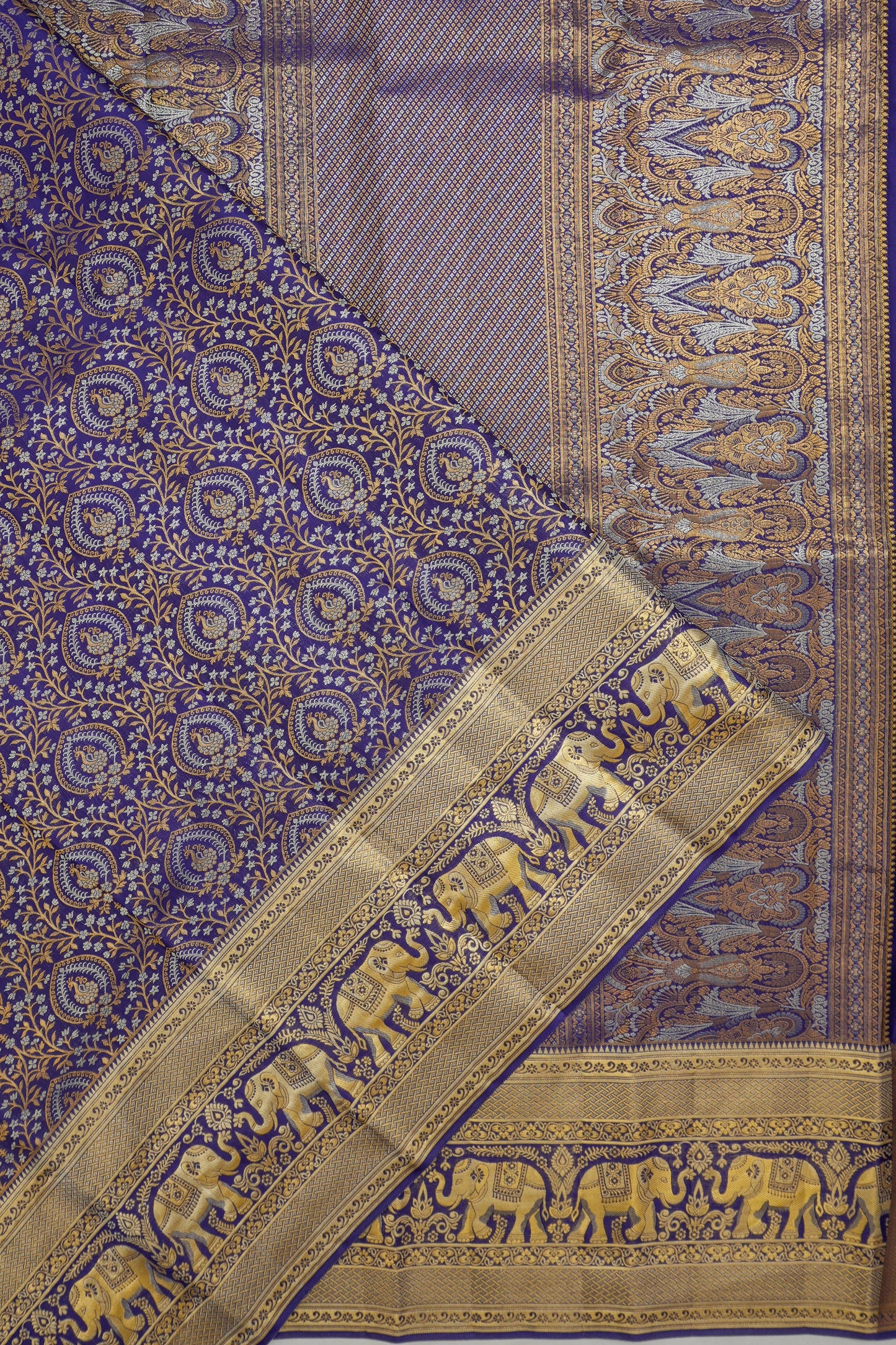 Taranga Kanchi Silk Brocade Blue Saree
