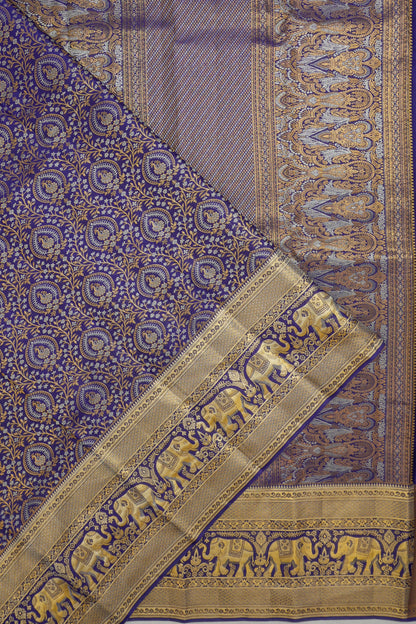Taranga Kanchi Silk Brocade Blue Saree