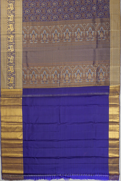 Taranga Kanchi Silk Brocade Blue Saree