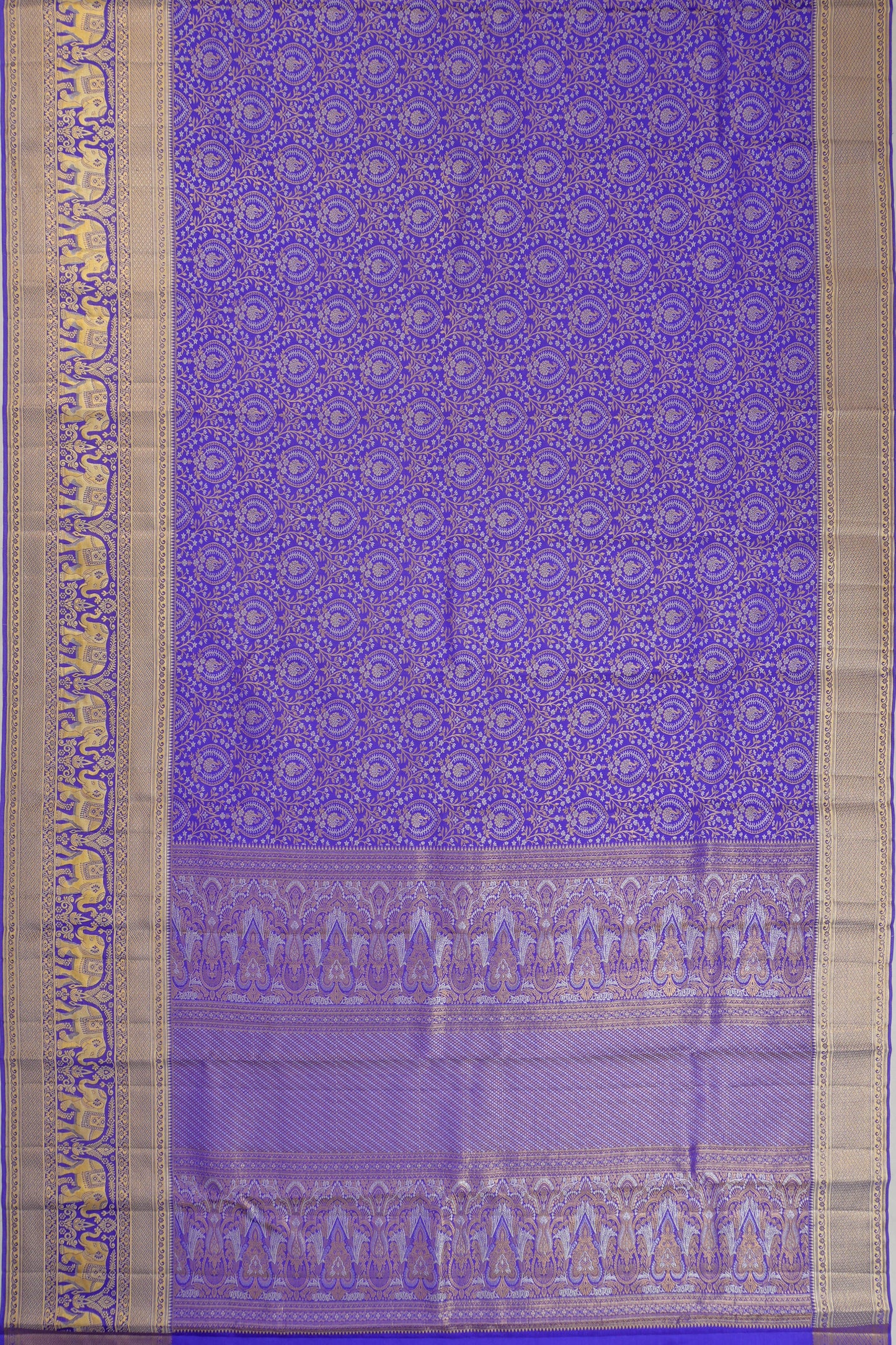 Taranga Kanchi Silk Brocade Violet Saree
