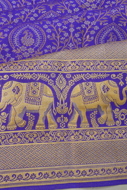 Taranga Kanchi Silk Brocade Violet Saree