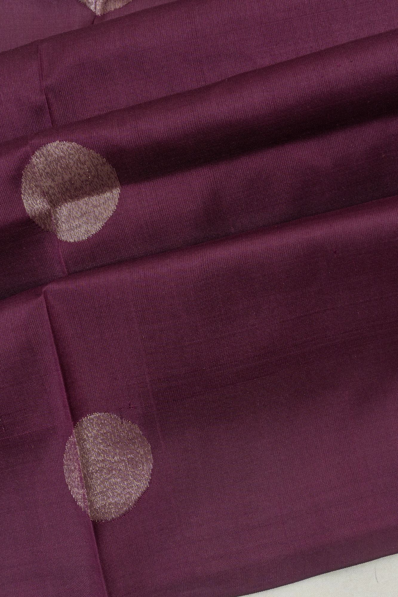 Uppada Silk Polka Butta Maroon Saree