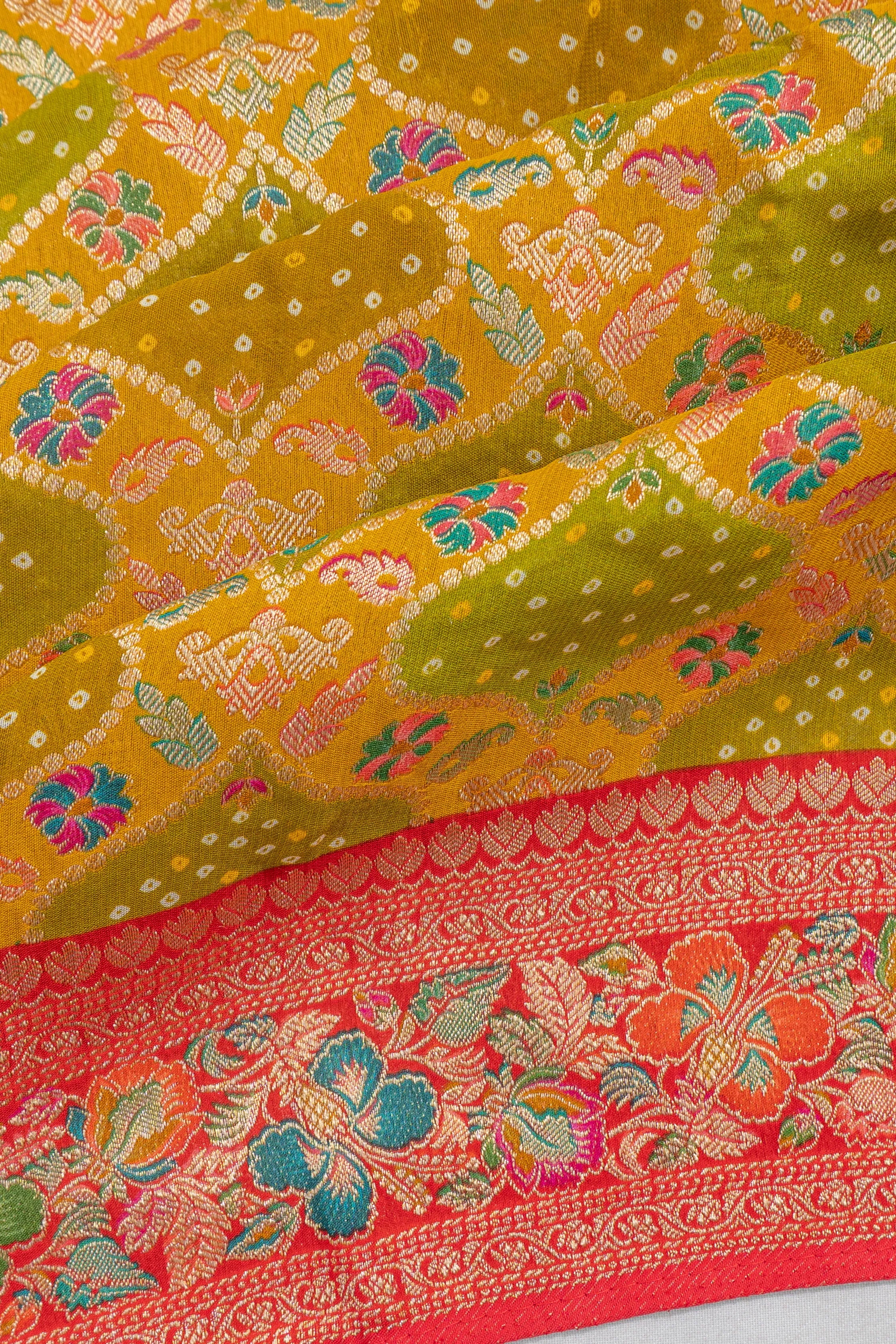 Viscose Georgette Brocade Violet Saree
