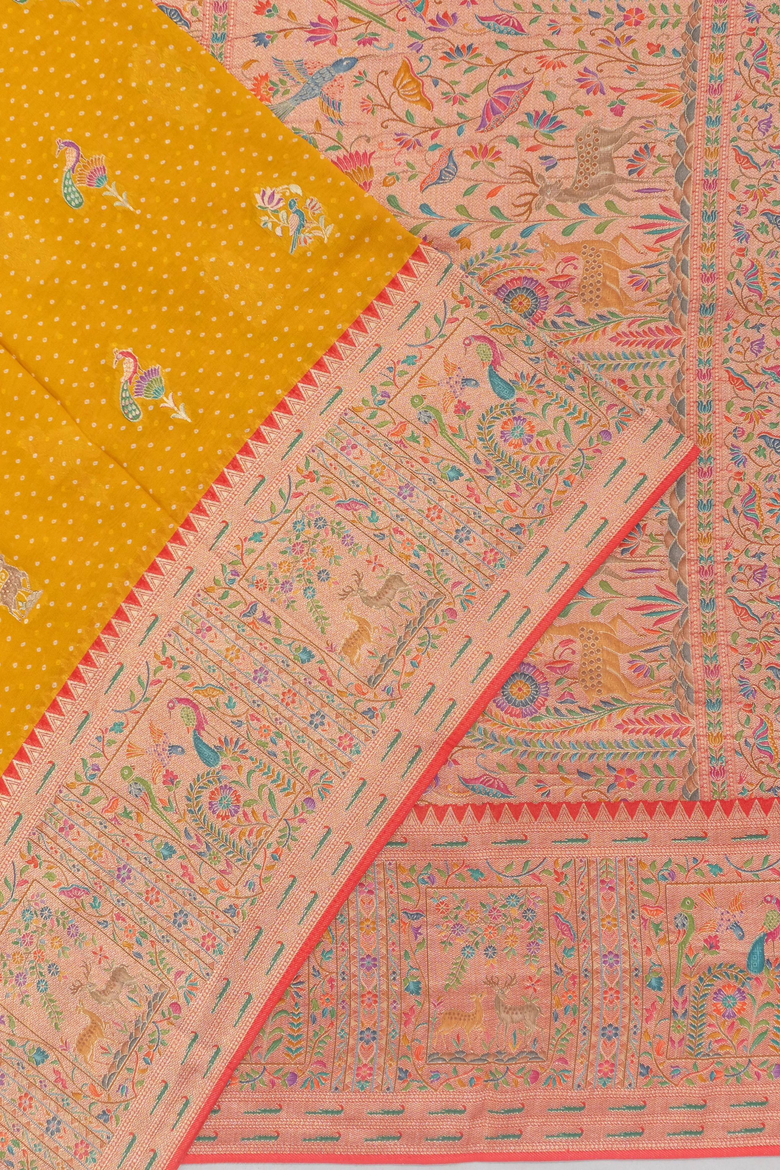 Viscose Georgette Brocade And Butta Blue Saree
