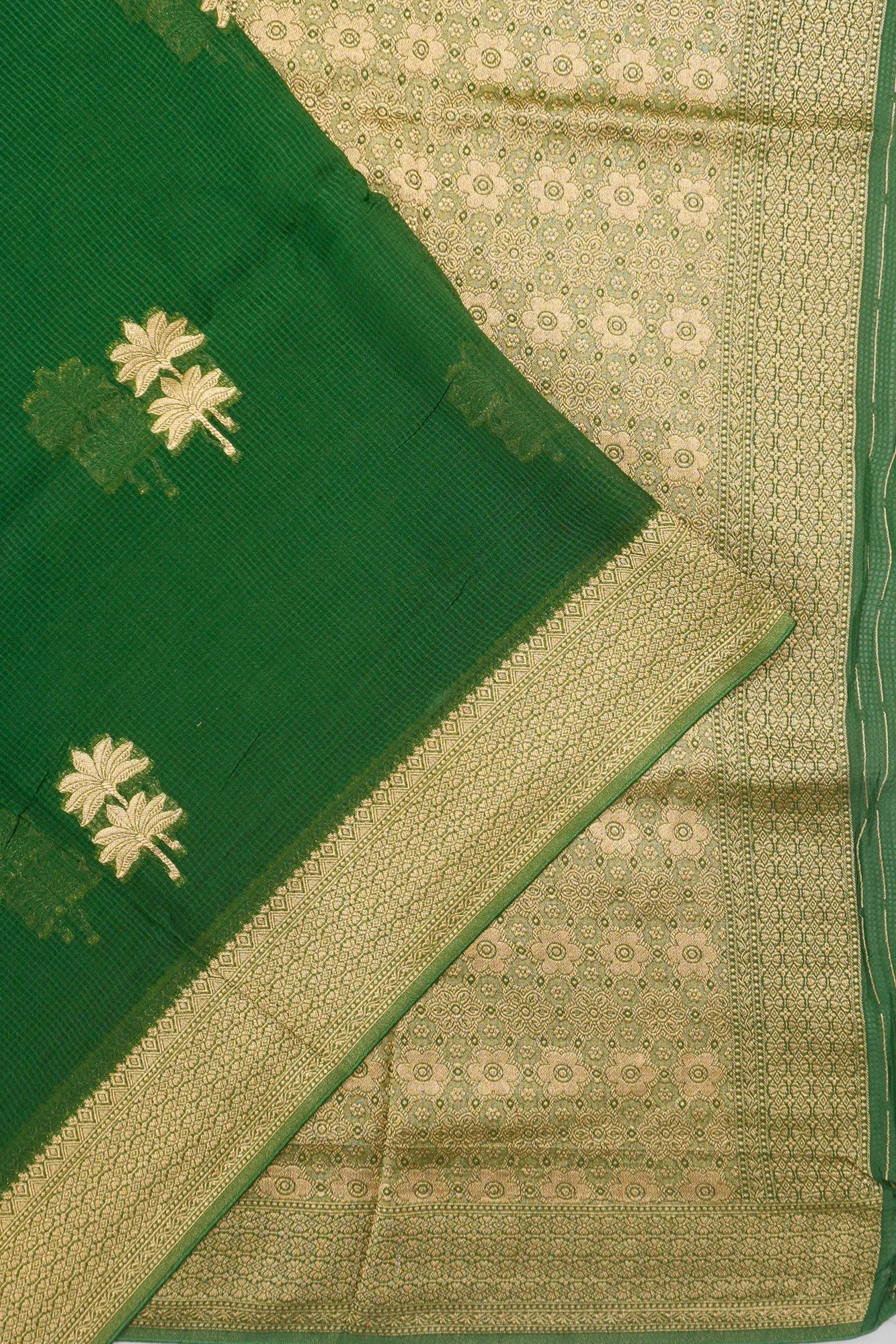 Banarasi Georgette Butta Green Saree