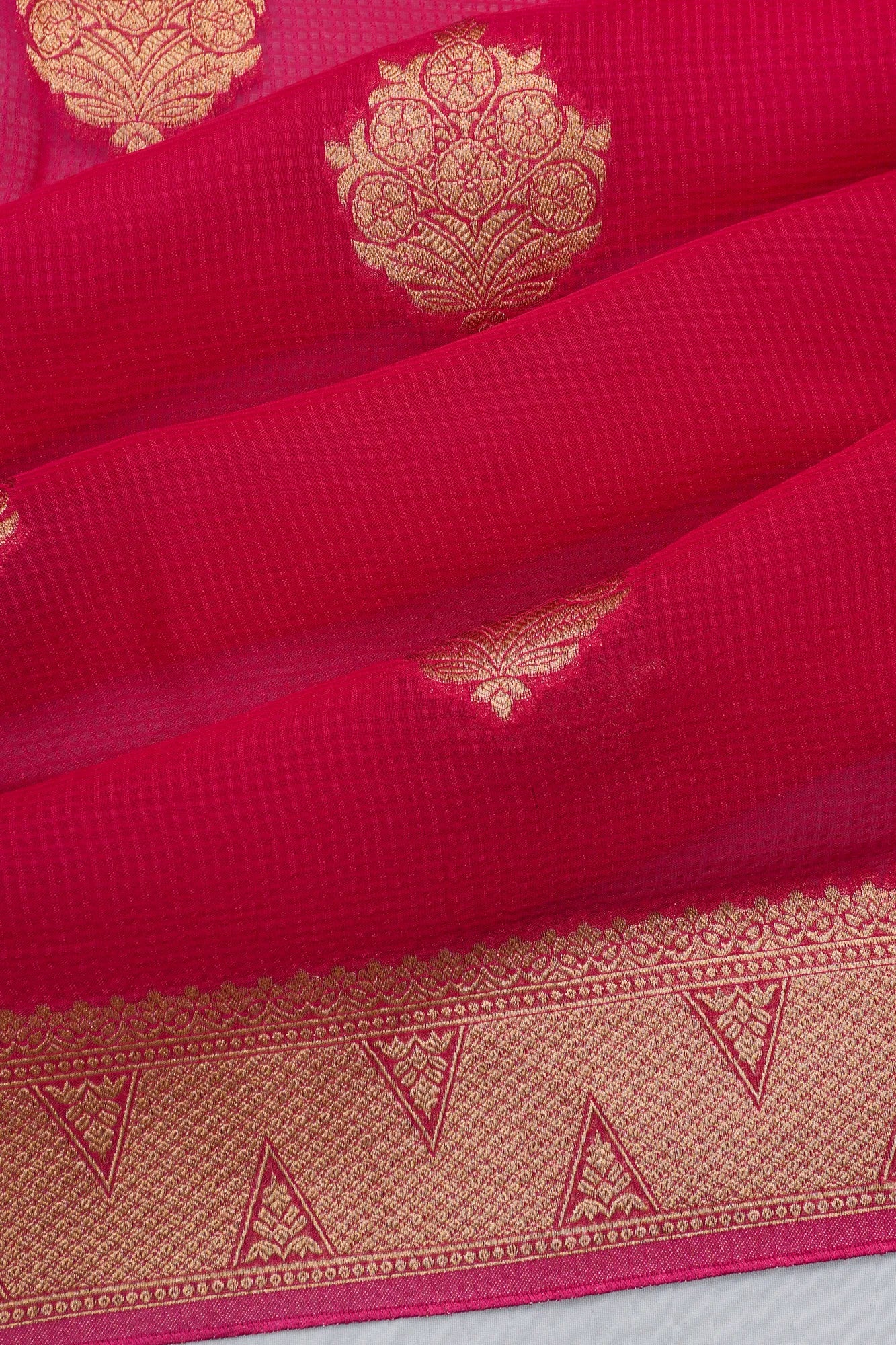 Banarasi Georgette Butta Pink Saree