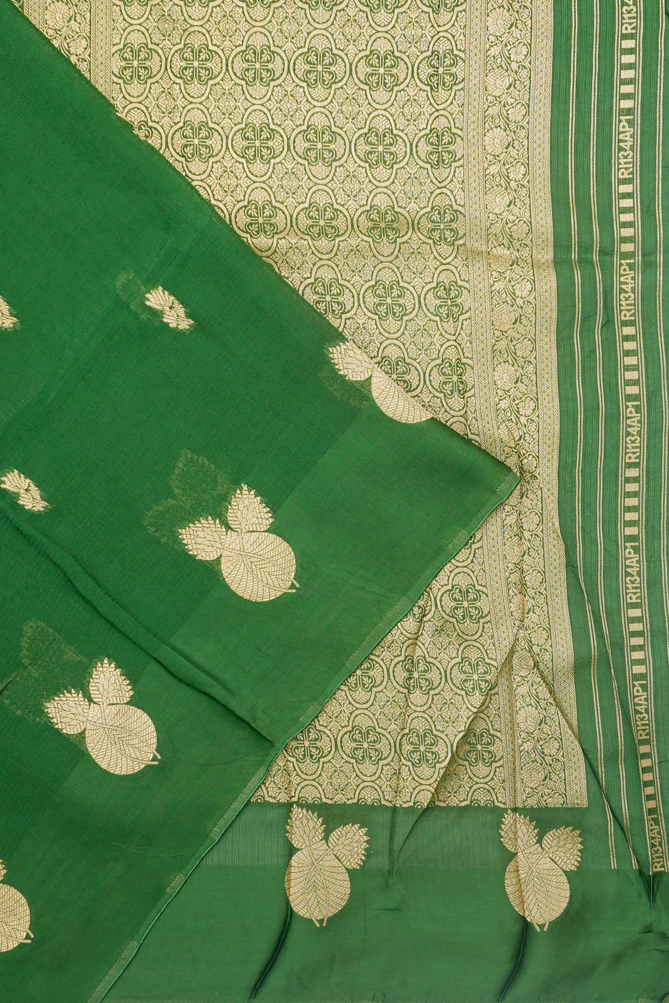 Banarasi Georgette Butta Green Saree